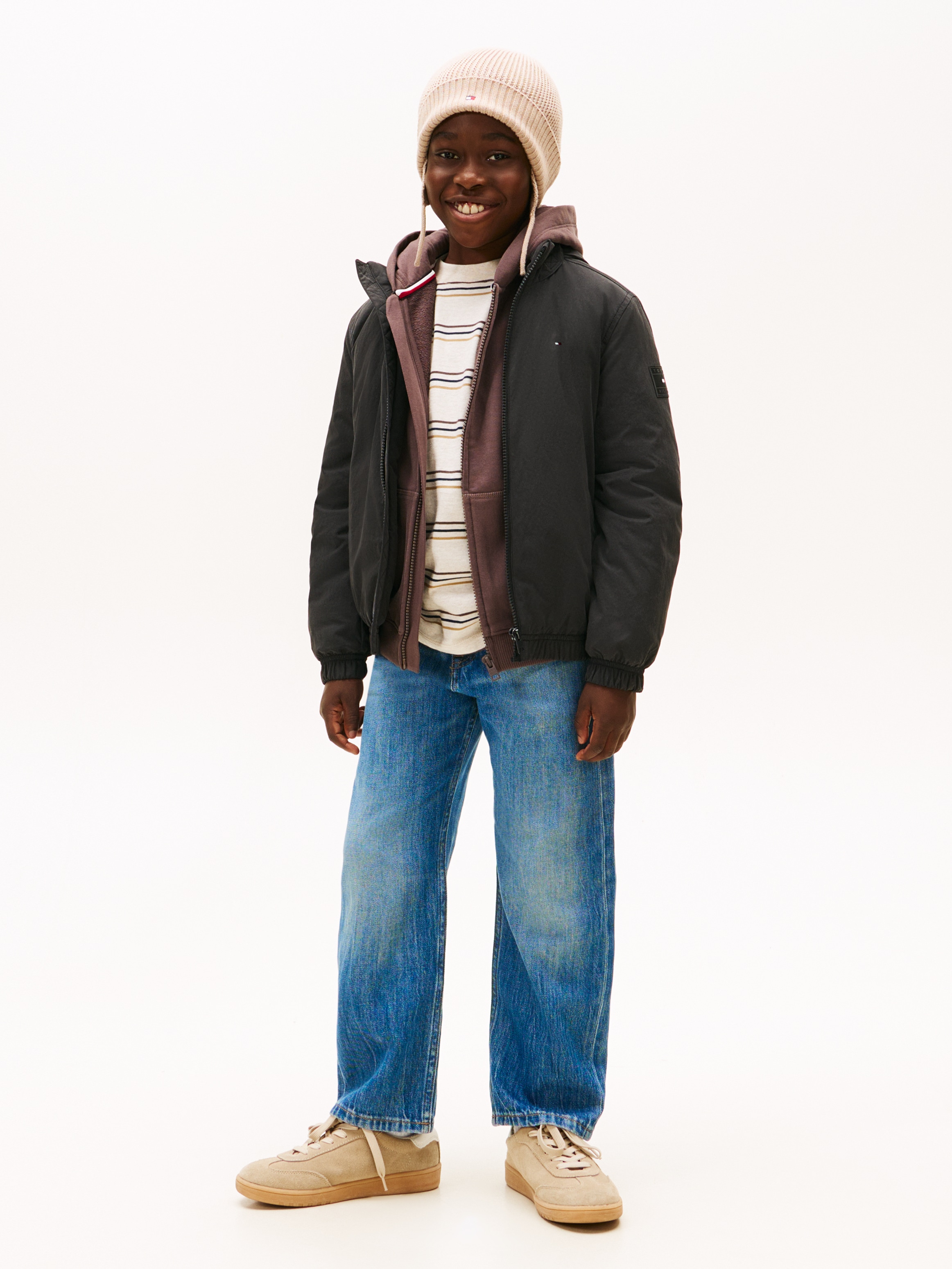 Tommy Hilfiger Outdoorjacke mit Kapuze Regular fit, für Kinder bis 16 Jahre