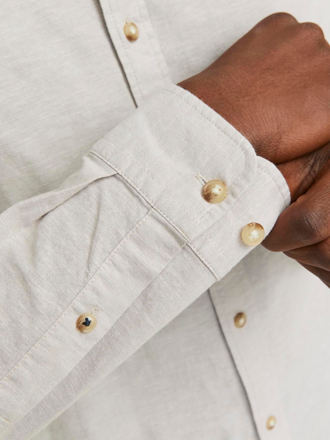 Jack & Jones Langarmhemd »JJESUMMER LINEN BLEND SHIRT LS SN«