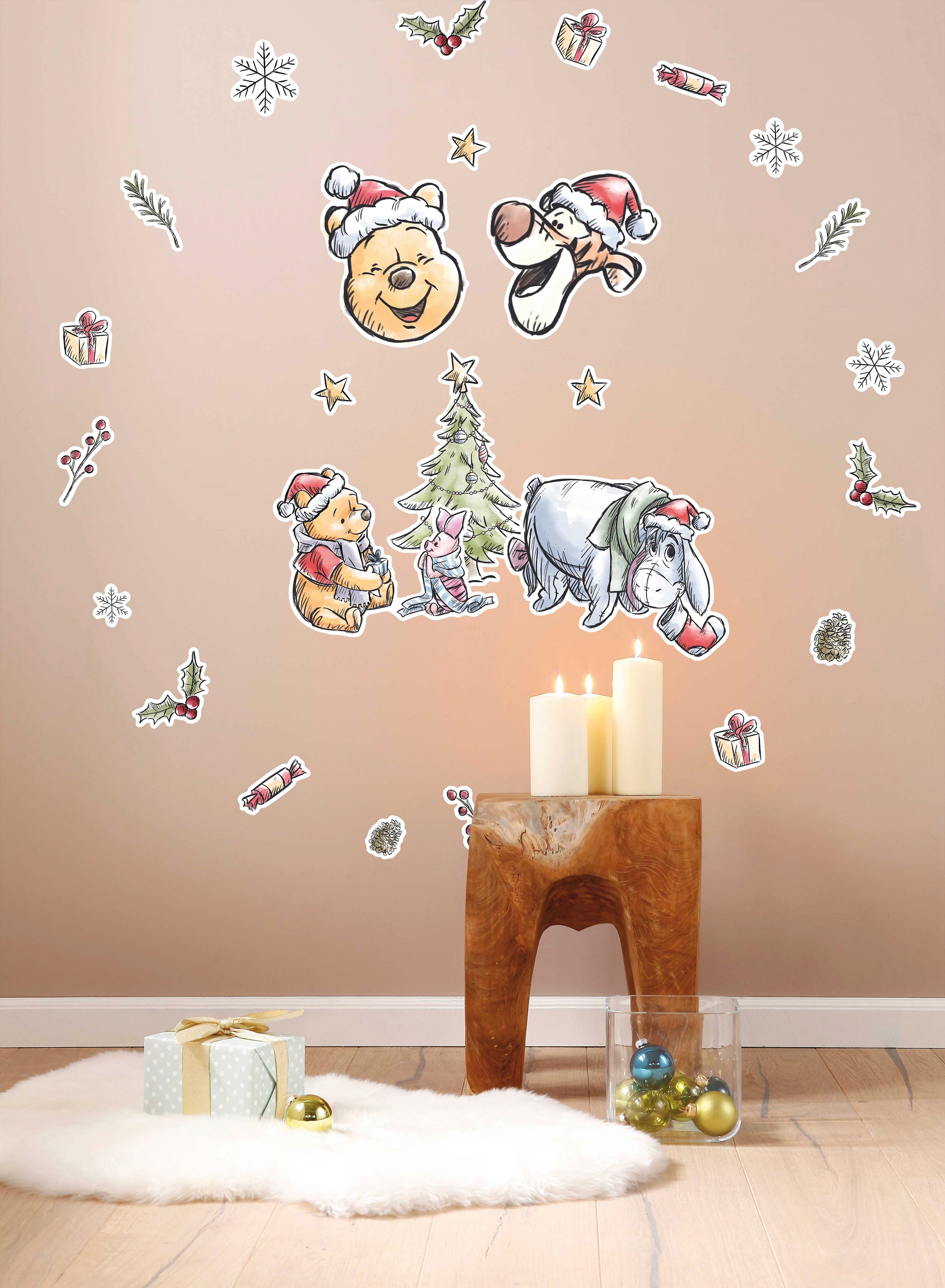 Komar Wandsticker »Winnie Pooh Christmas«, (Set), 50 x 70 cm (Breite x Höhe)  - 26 Sticker jetzt im %Sale