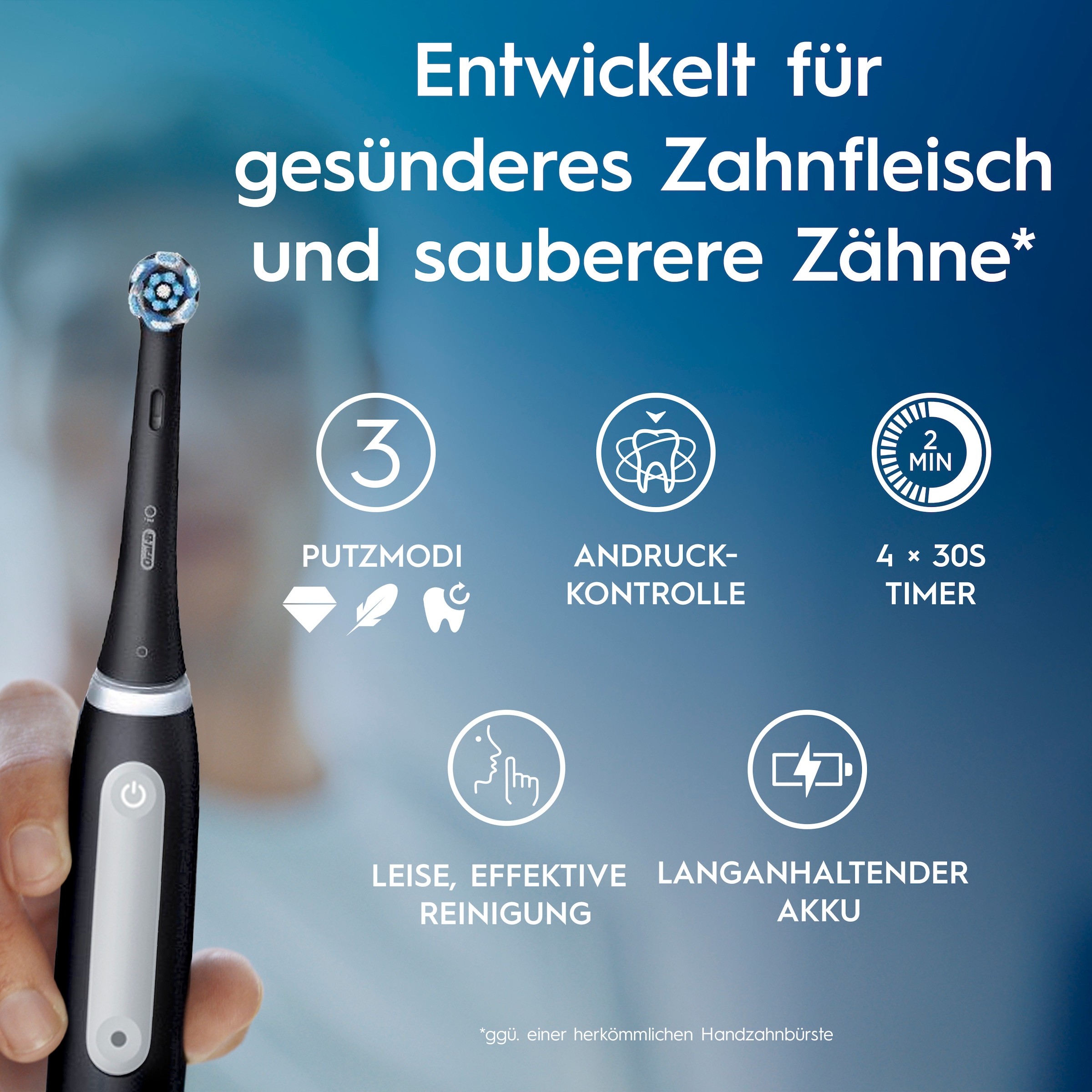 Oral-B Elektrische Zahnbürste »iO Series 3 Doppelpack« 2 Stk. Aufsteckbürsten Magnet-Technologie