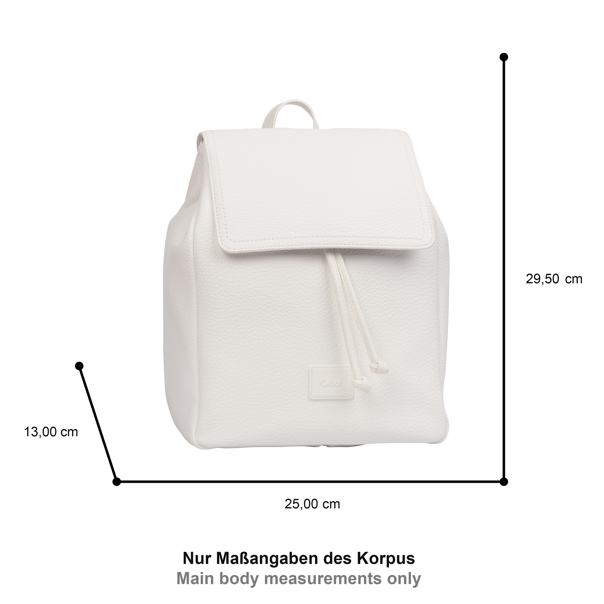 Gabor Rucksack »Elfie« aus fein genarbtem, glattem Kunstleder und mit einem Logo Rubber Patch