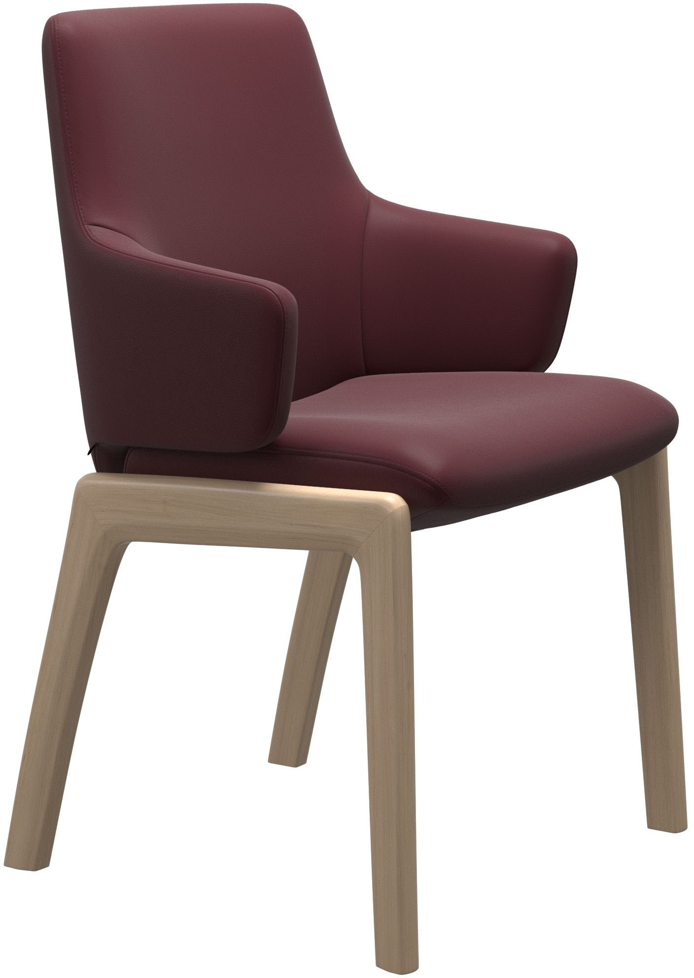 Stressless® Polsterstuhl »Laurel«, Leder BATICK, Low Back mit Armlehne, Größe L, mit abgerundeten Beinen in Schwarz