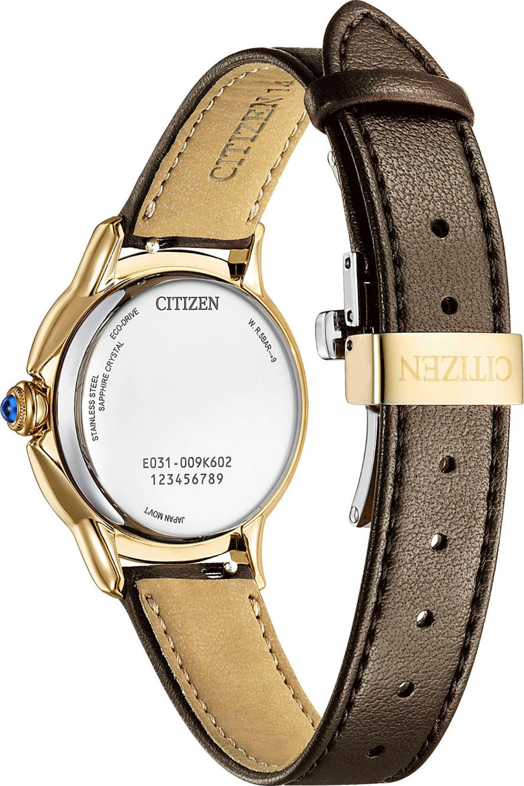 Citizen Solaruhr »Citizen L«, Armbanduhr, Damenuhr, Lederarmband, analog, Batterie-Entladungsanzeige