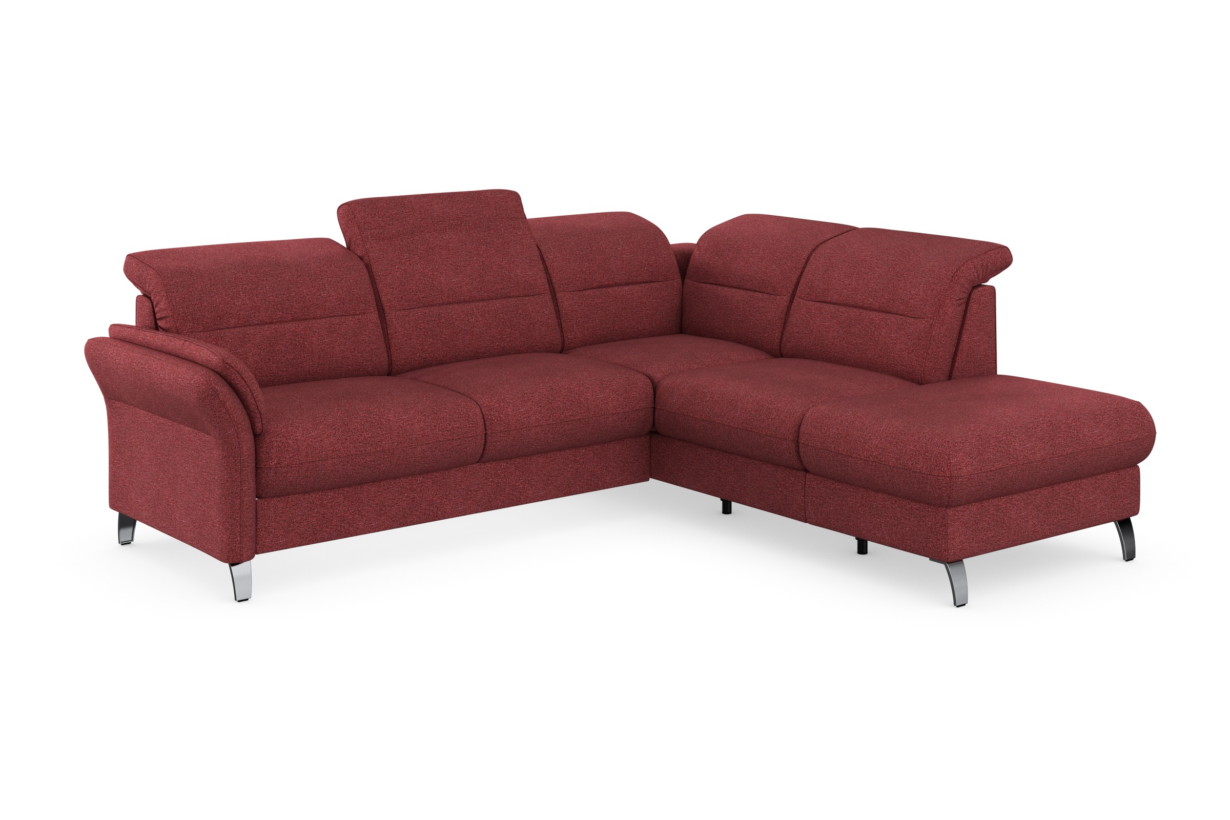 sit&more Ecksofa »Grenoble L-Form mit Federkern«, wahlweise mit Bettfunktion, Bettkasten, Arm- und Kopfteilverstellung