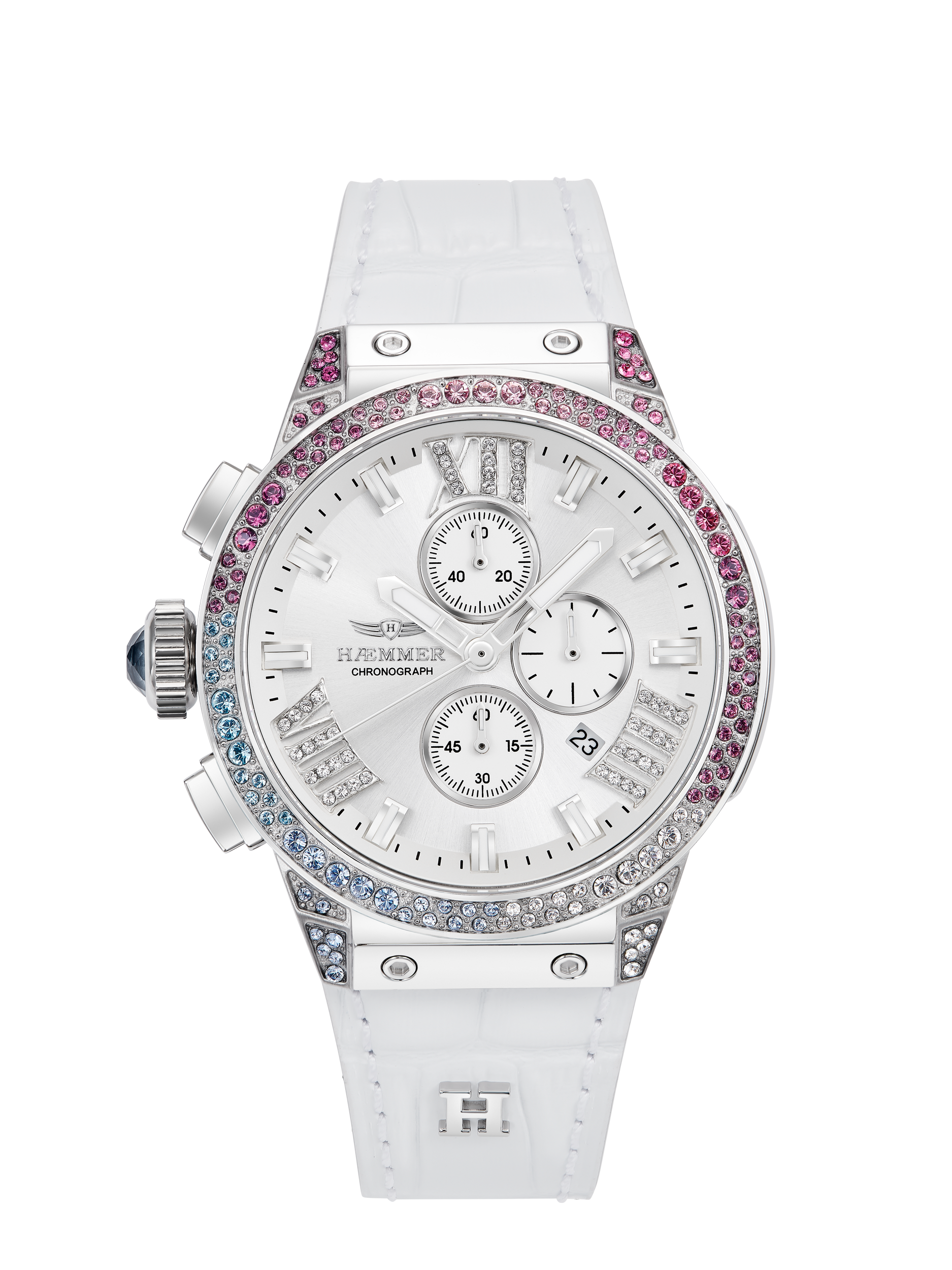 HAEMMER GERMANY Chronograph »EMINENT« Quarzuhr, Armbanduhr, Damenuhr, analog, Tag, Stoppfunktion