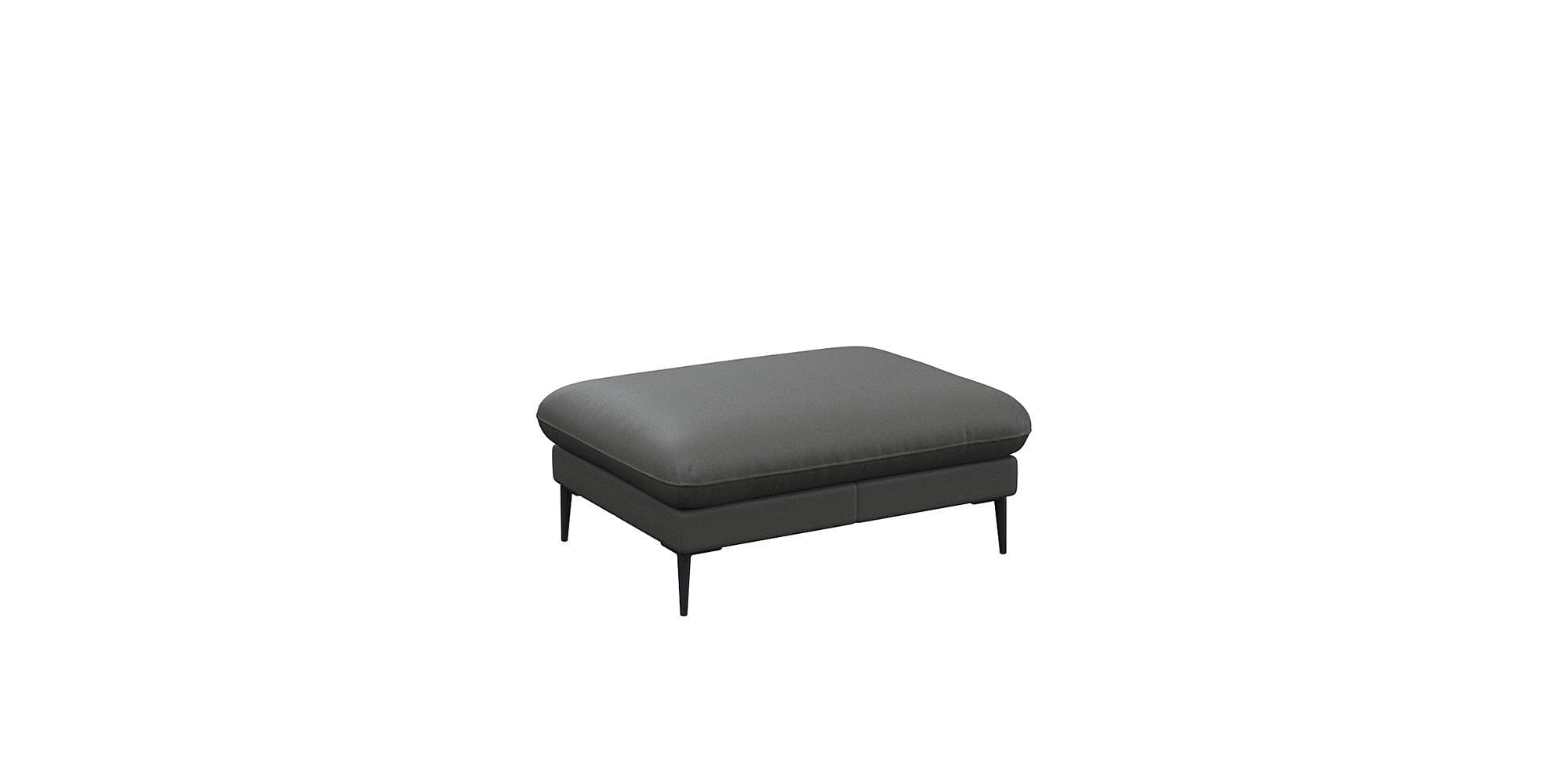 FLEXLUX Pouf »Salino, Fußhocker, Sitzhocker, Polsterhocker,«, Kaltschaum & Stahl-Wellen, Füsse Schwarz