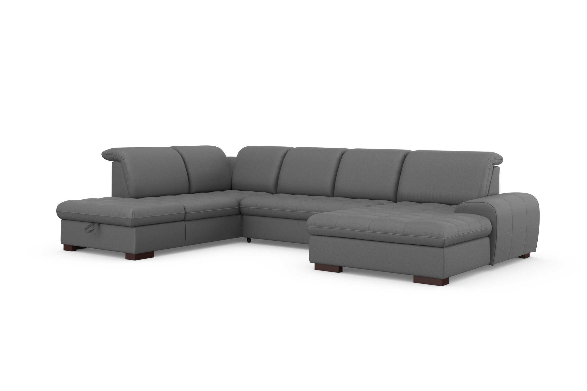 sit&more Wohnlandschaft »Luxor U-Form«, wahlweise mit Bettfunktion, Bettkasten und Kopfteilverstellung