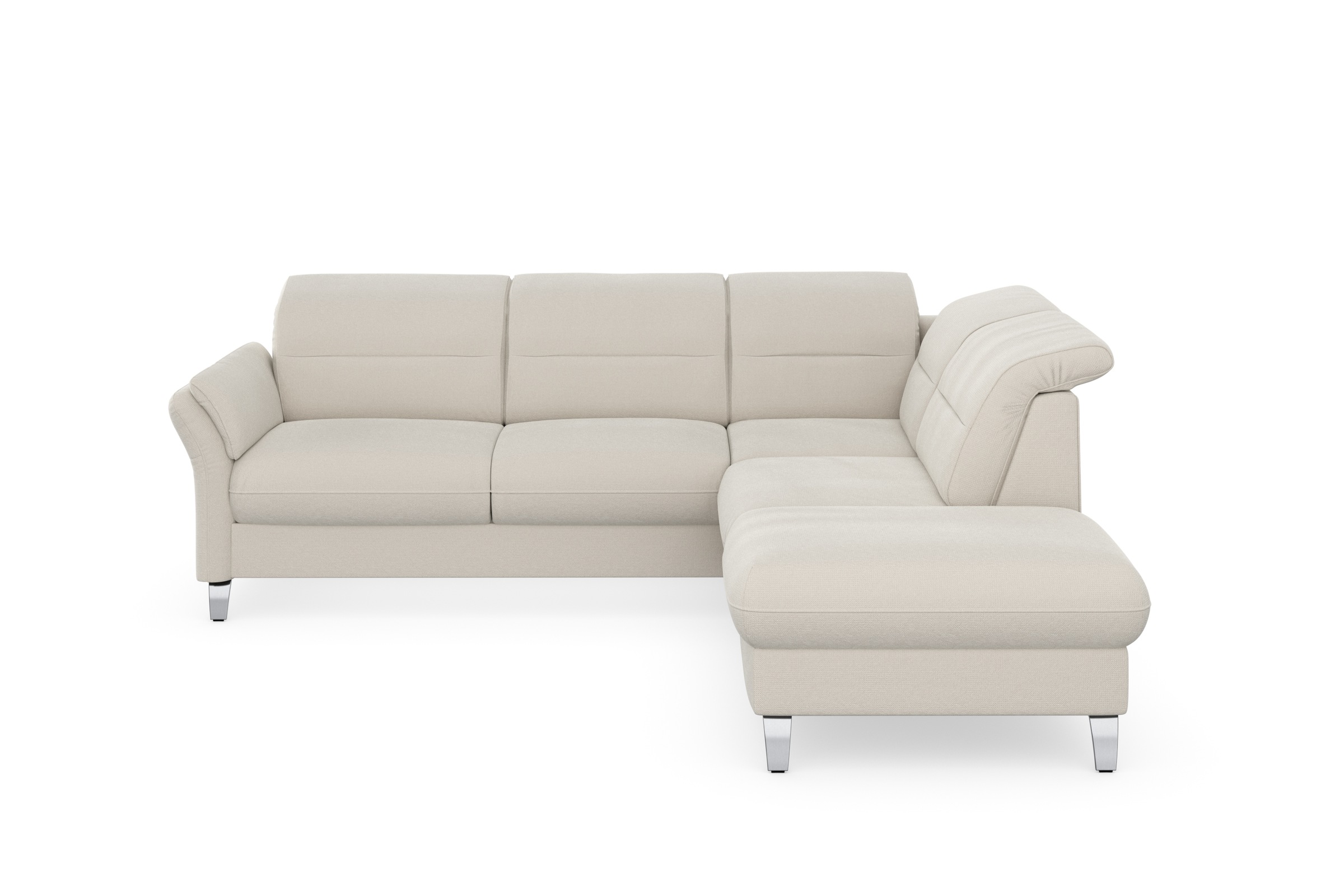 sit&more Ecksofa »Grenoble L-Form mit Federkern«, wahlweise mit Bettfunktion, Bettkasten, Arm- und Kopfteilverstellung