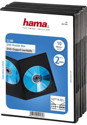 Hama DVD-Hülle »DVD-Doppel-Leerhülle Slim, 10er-Pack, Schwarz, Schutzhülle, Cover« kaufen