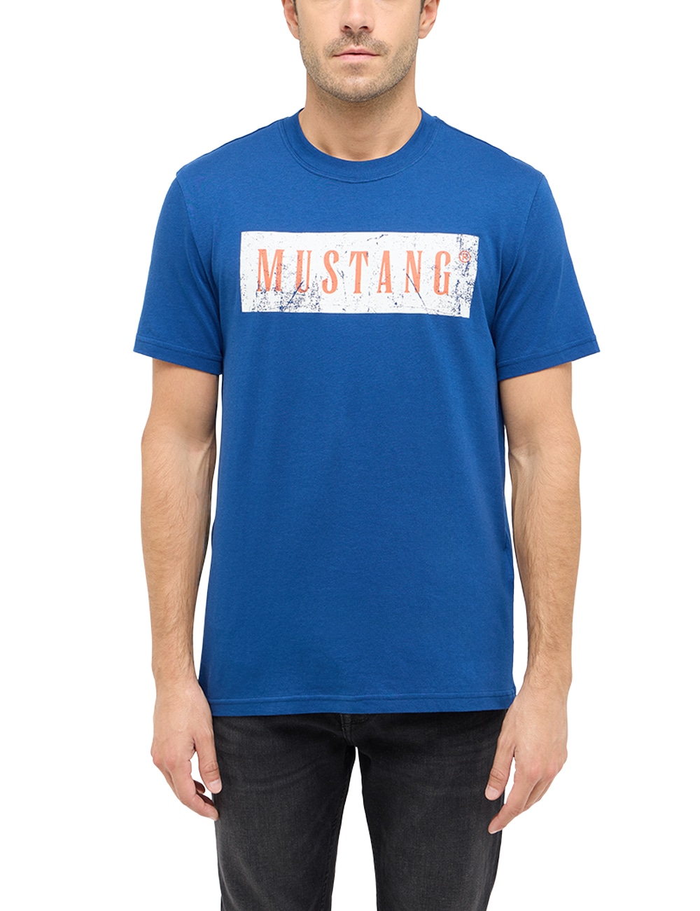 MUSTANG T-Shirt, mit Logo Schriftzug