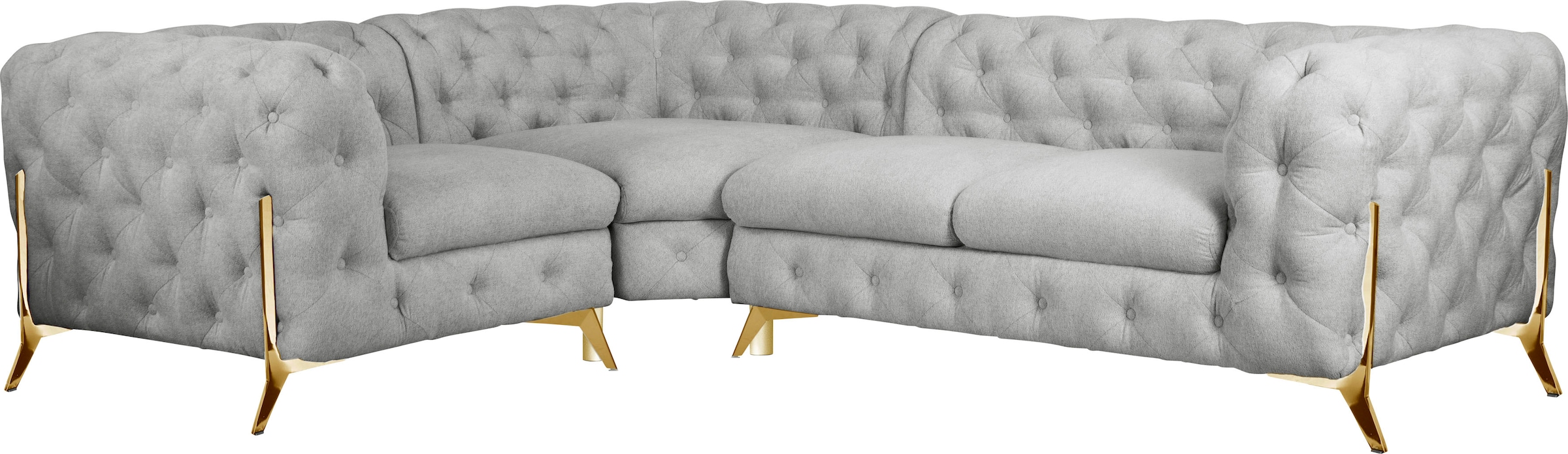 Home affaire Chesterfield-Sofa »Amaury L-Form« moderne Chersterfield-Optik, günstig online kaufen
