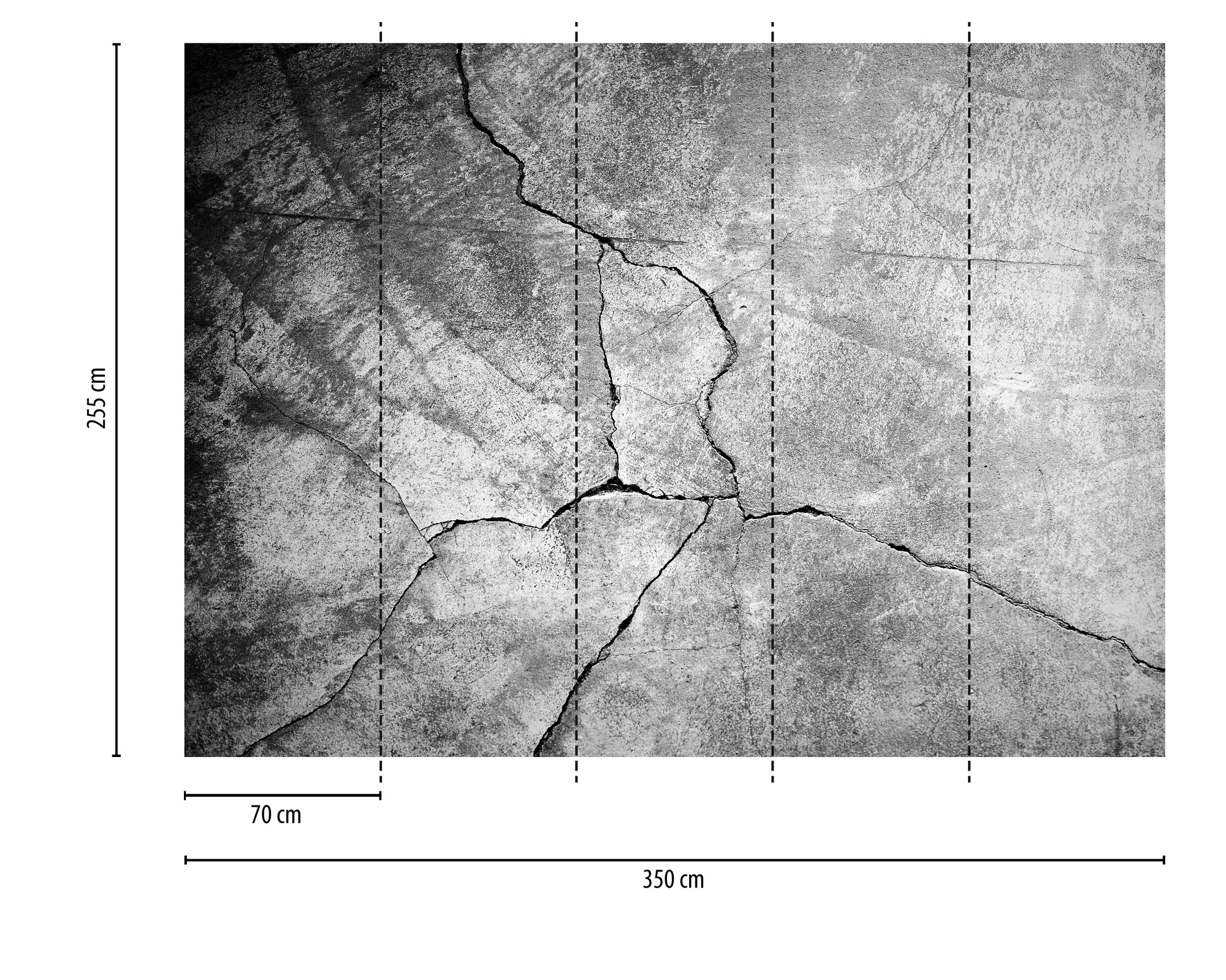 A.S. Création Vliestapete »Fototapete Betonriss Grau Industrial« matt struk günstig online kaufen