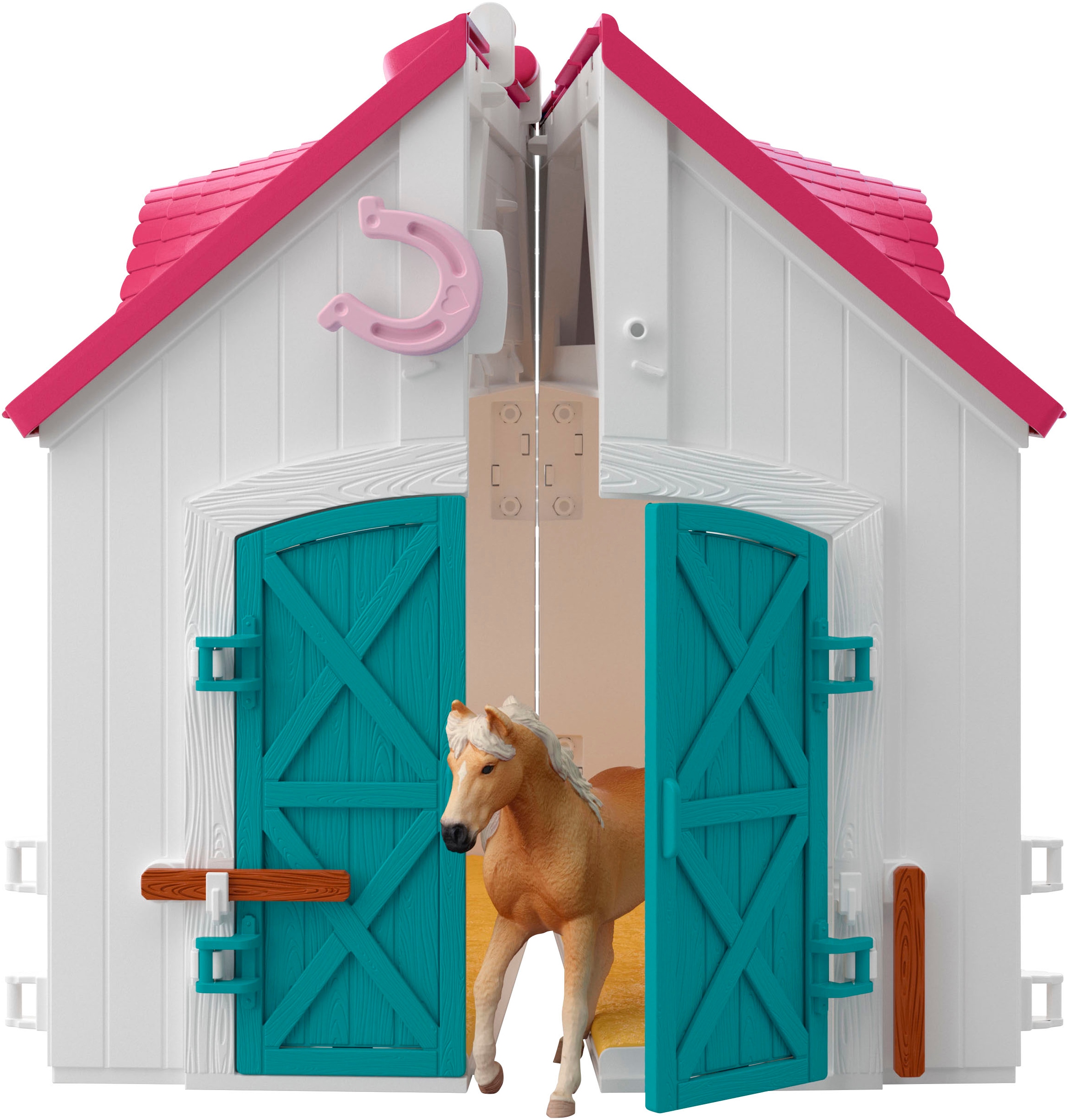 Schleich® Spielwelt »HORSE CLUB, Offenstall -Kleines Hufeisen (42703)«, Made in Europe