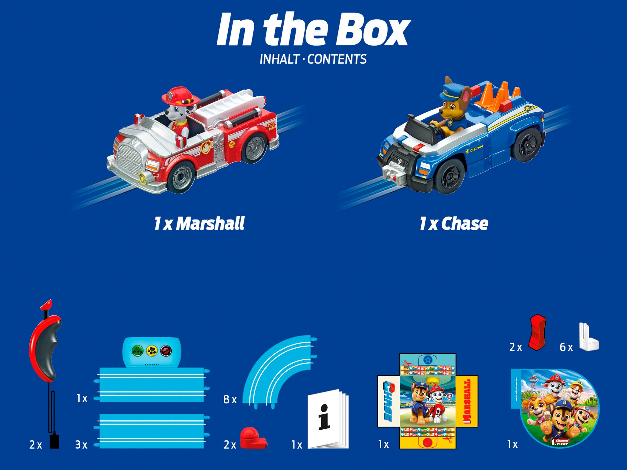 Carrera® Autorennbahn »Carrera First, Paw Patrol - Race N Rescue«