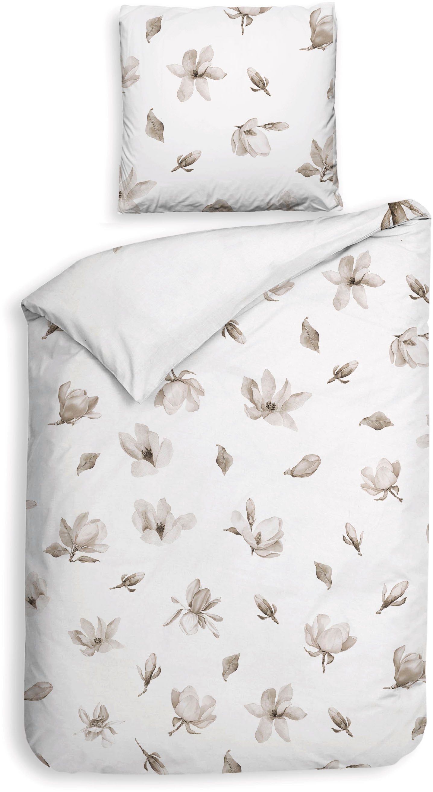 Heckett & Lane Wendebettwäsche »Rio« 2 Stk. tlg. Blumen Muster, 100% Baumwolle ab 135x200 cm.