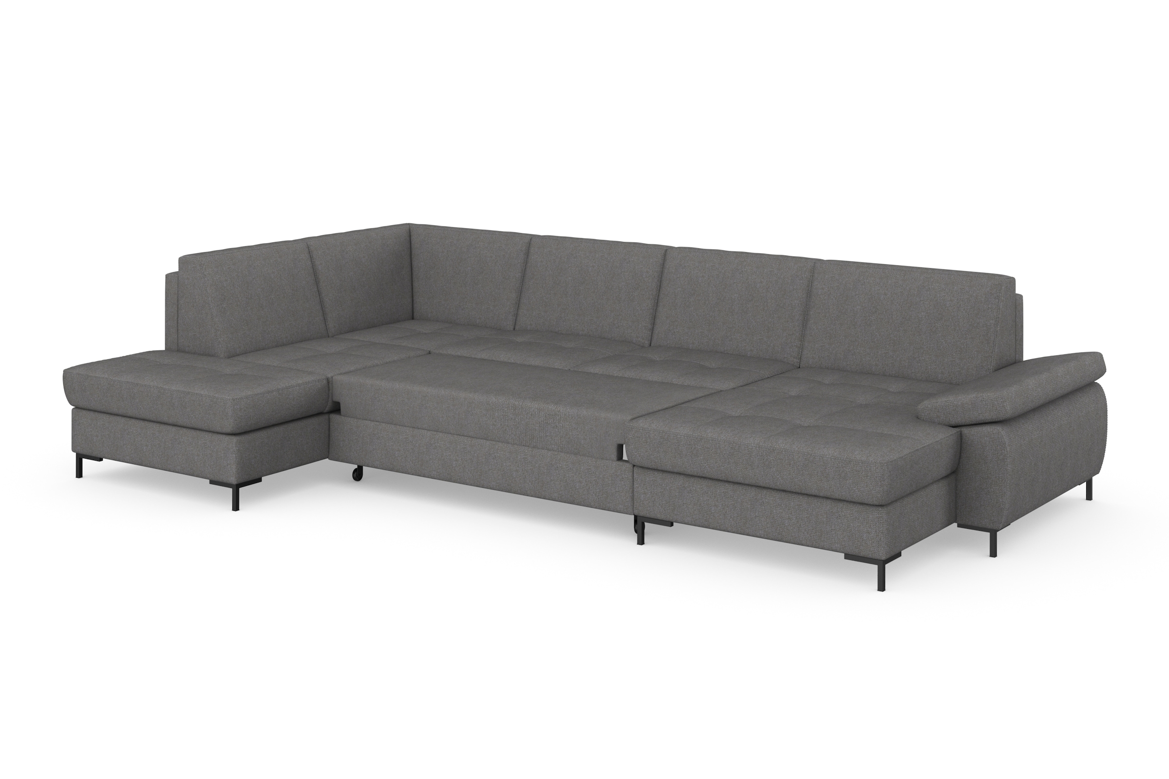 DOMO collection Wohnlandschaft »Capelo U-Form«, mit Armteilverstellung, wahlweise mit Bettfunktion, Federkern