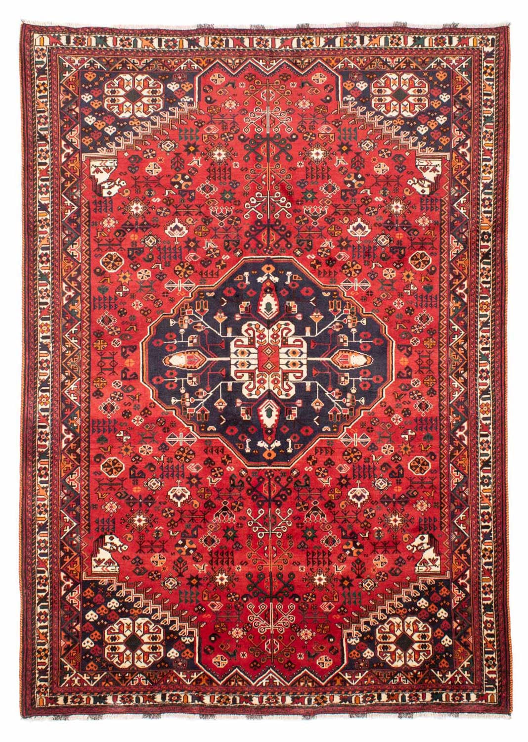 morgenland Wollteppich »Hosseinabad Medaillon Rosso chiaro 122 x 81 cm«, re günstig online kaufen