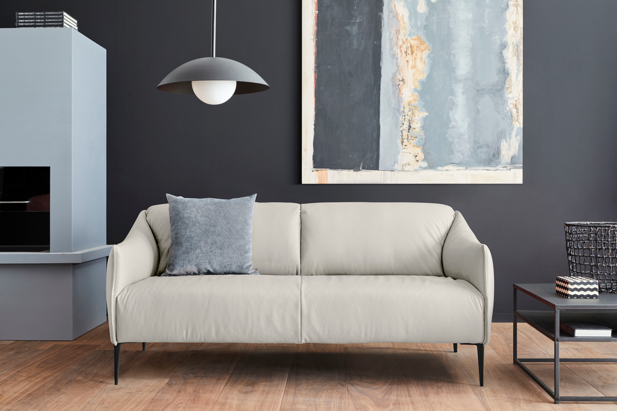 W.SCHILLIG 2,5-Sitzer »sally« mit Metallfüßen in Schwarz pulverbeschichtet, günstig online kaufen