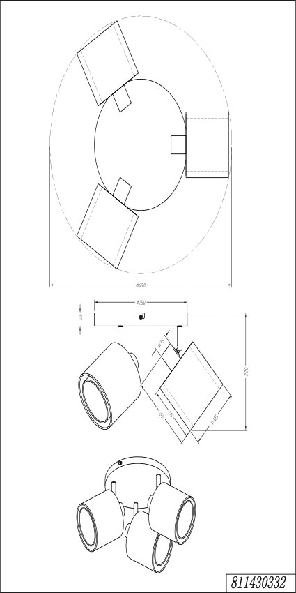 3-flammig Style Deckenstrahler 3 Spot auf »Liotta«, Doppelschirm flammig-flammig, mit Places of kaufen transparenter Textil, Organza-Schirm Rechnung