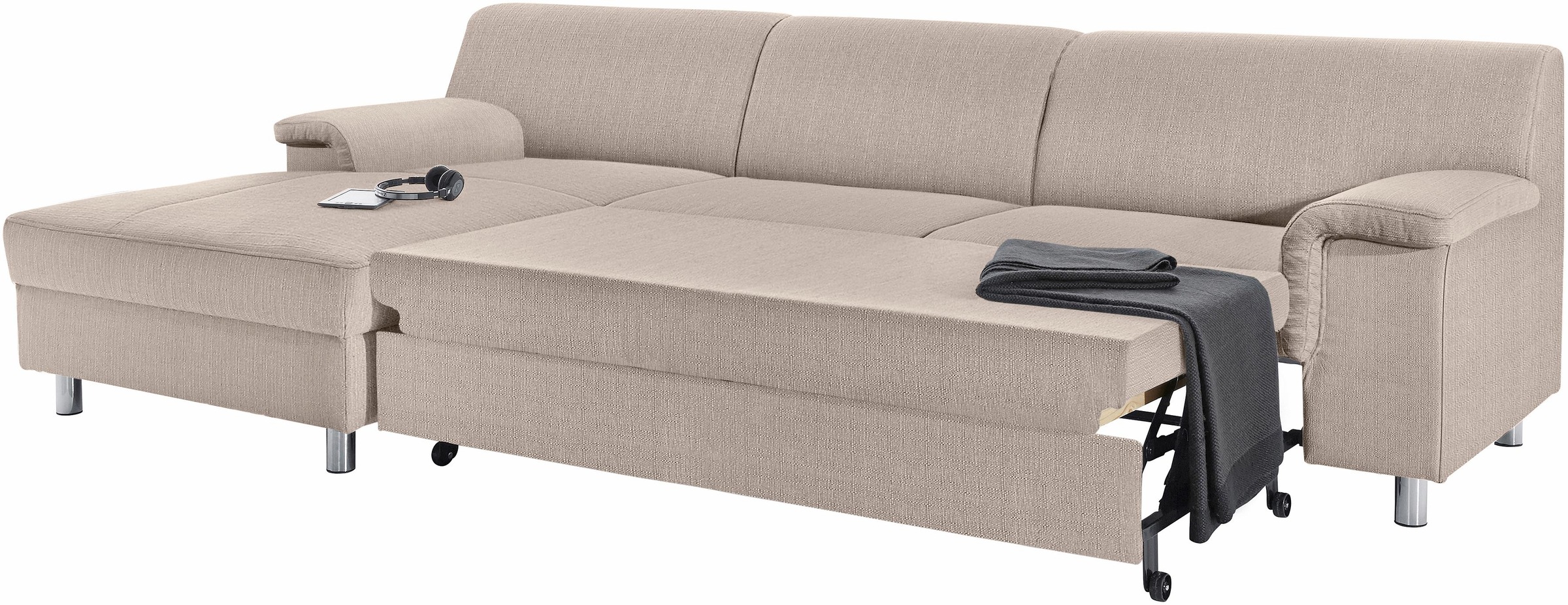 DOMO collection Ecksofa »Jamie, modern und elegant, Fußhöhe 9cm, L-Form,« w günstig online kaufen