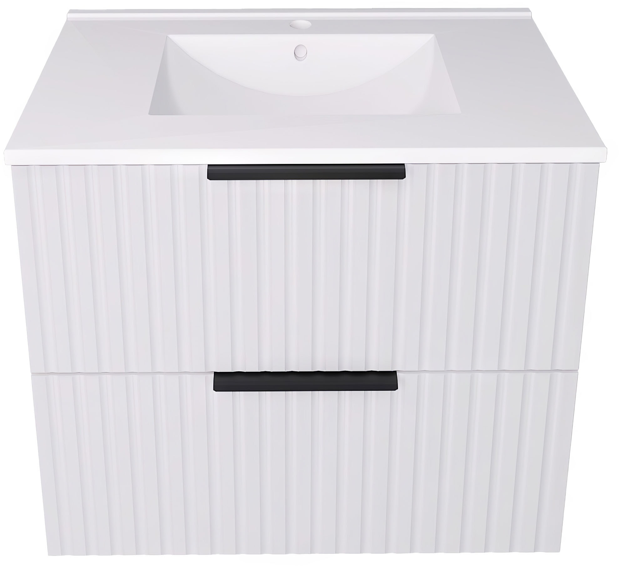 welltime »TIBU mit Waschbecken. 2 Schubladen. 2 Breiten (60/80cm) und 4 Farben« Badschrank mit Waschbecken, Softclose, Maße B/H/T: 61/53/47 cm