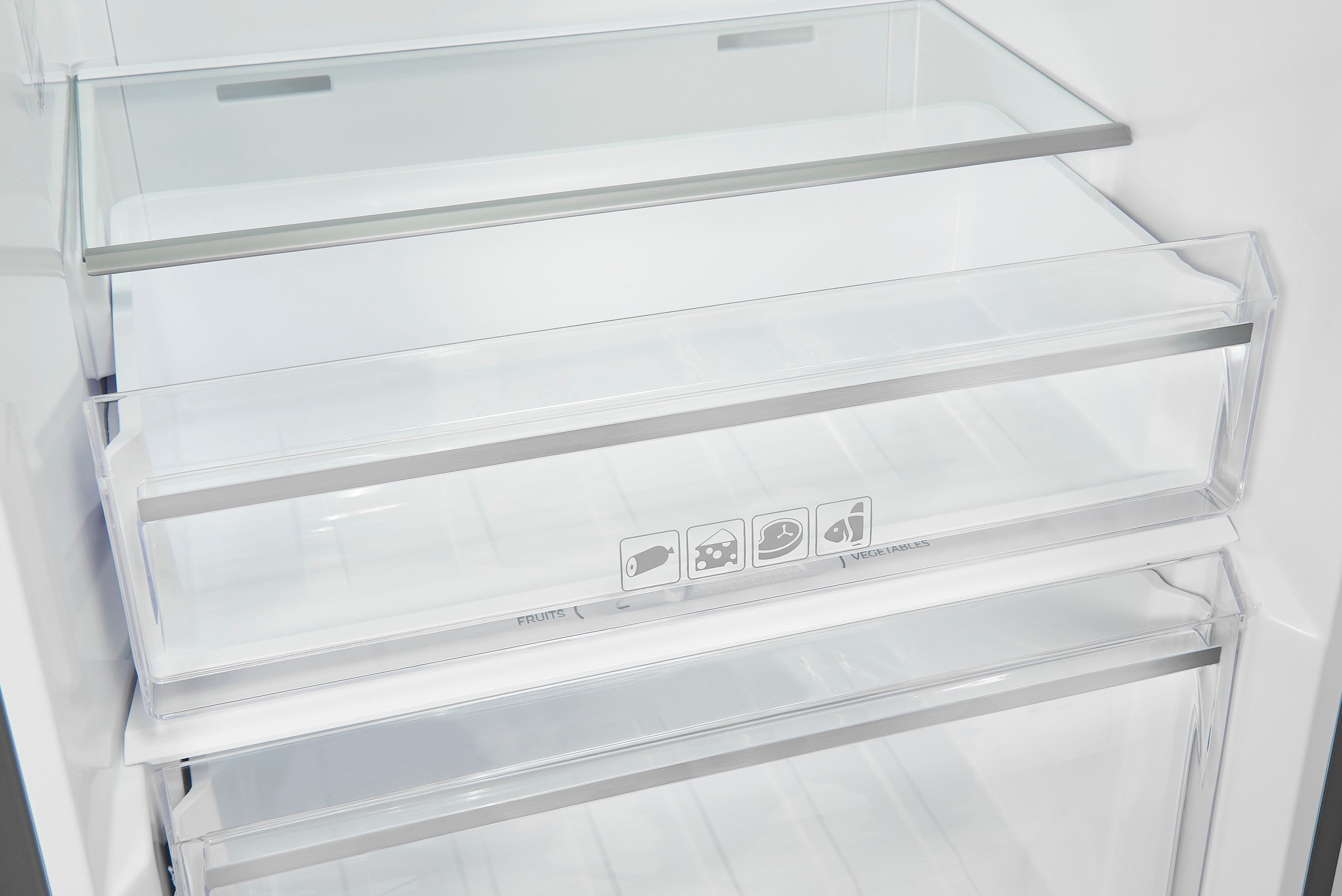 exquisit Vollraumkühlschrank »KS360-V-HE-040D«, 359 Liter Nutzinhalt, NoFrost, Display