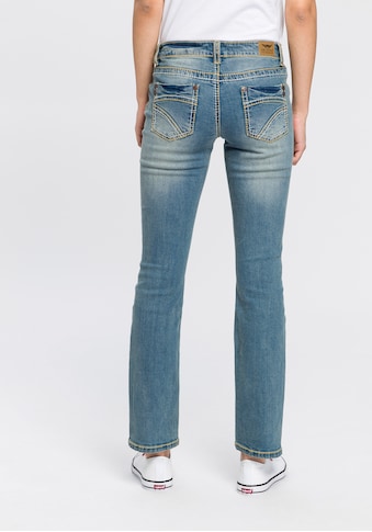 Gerade Jeans »Kontrastnähte«