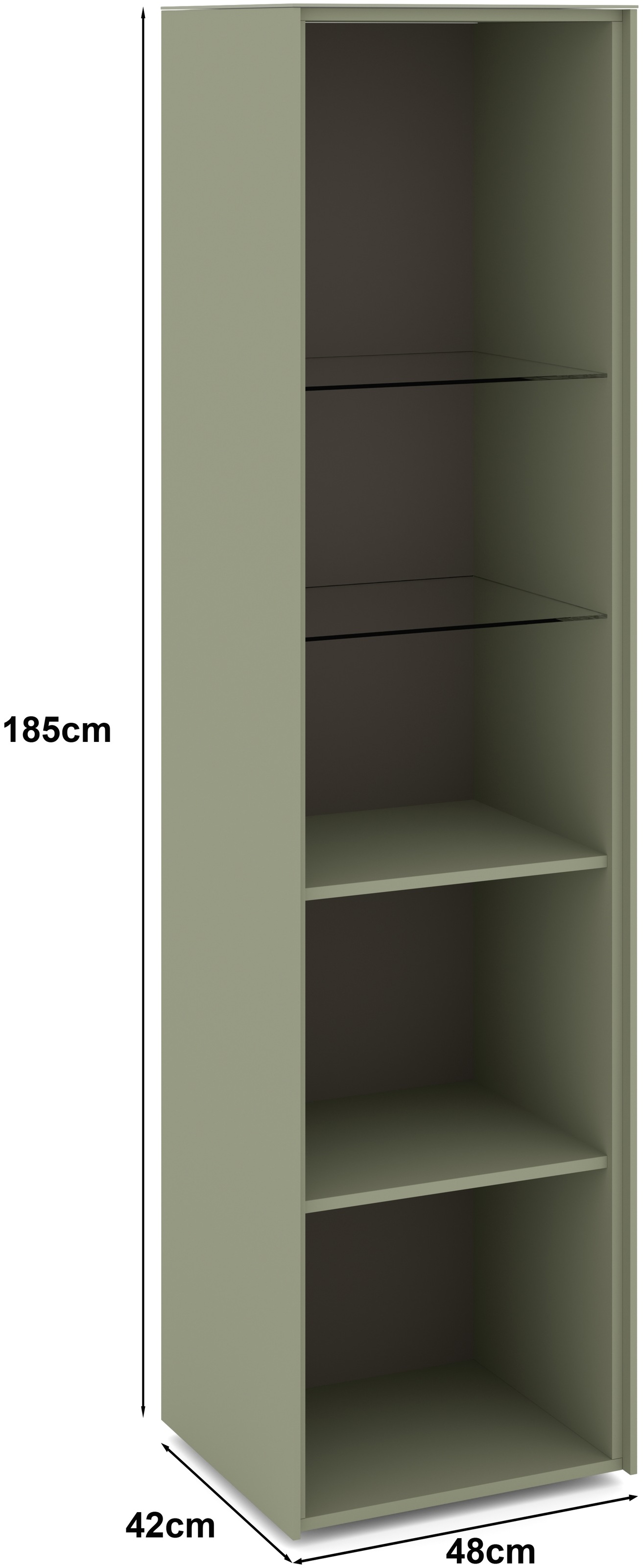 set one by Musterring Standvitrine »Reno« 1 Stk. tlg. Mit Gleitern und in verschiedenen Farben erhältlich