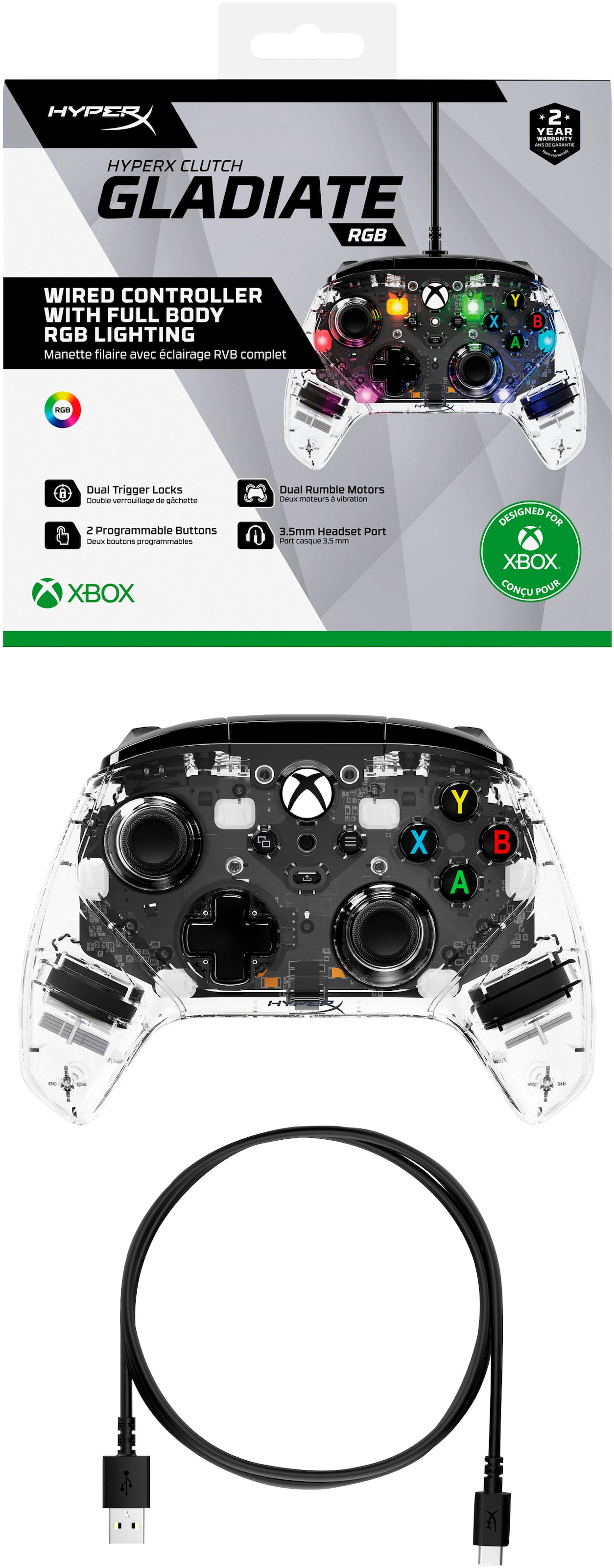 HyperX Gaming-Controller »Clutch Gladiate RGB«
