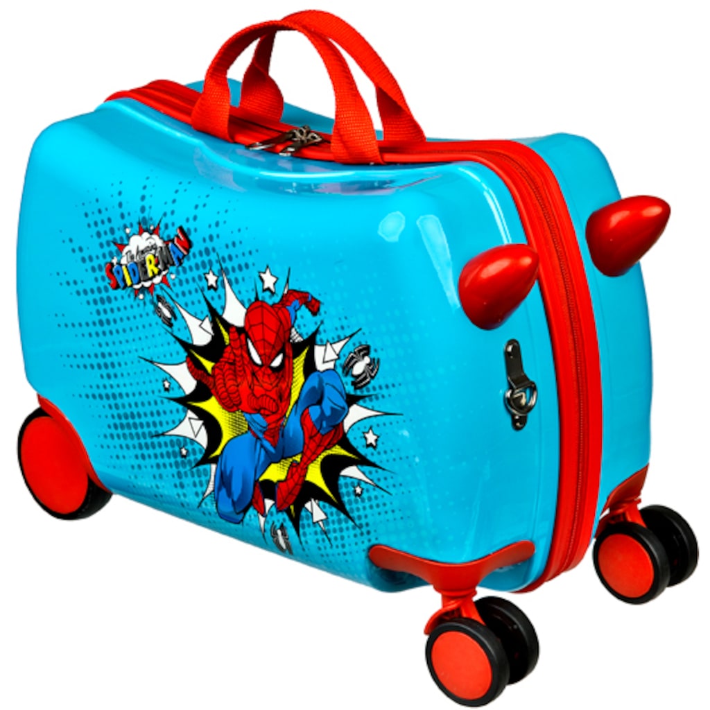 UNDERCOVER Kinderkoffer »Ride-on Trolley, Spider-Man«, 4 Rollen, zum sitzen und ziehen
