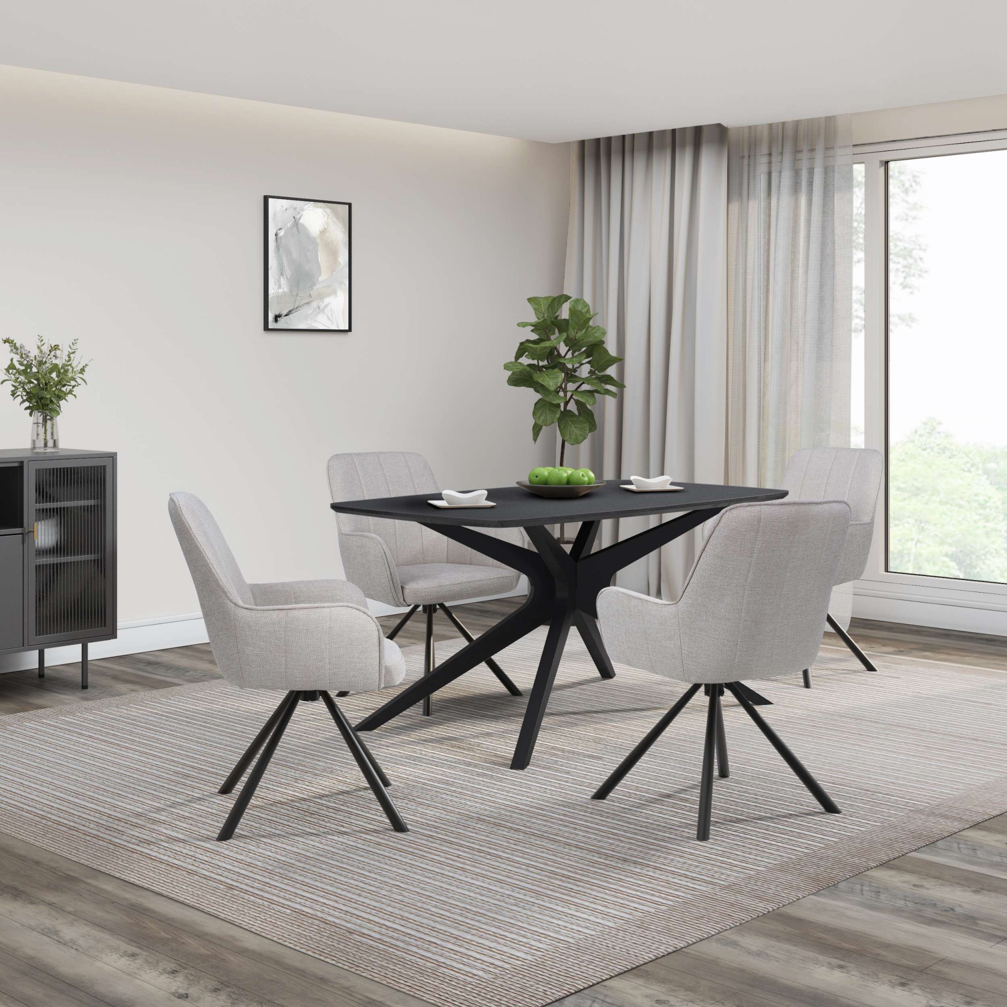 OTTO home Esszimmerstuhl »Flaurent« () 2 Stk.gepolsterte Rückenlehne, Armlehne und Sitzfläche, Sitzhöhe 50 cm