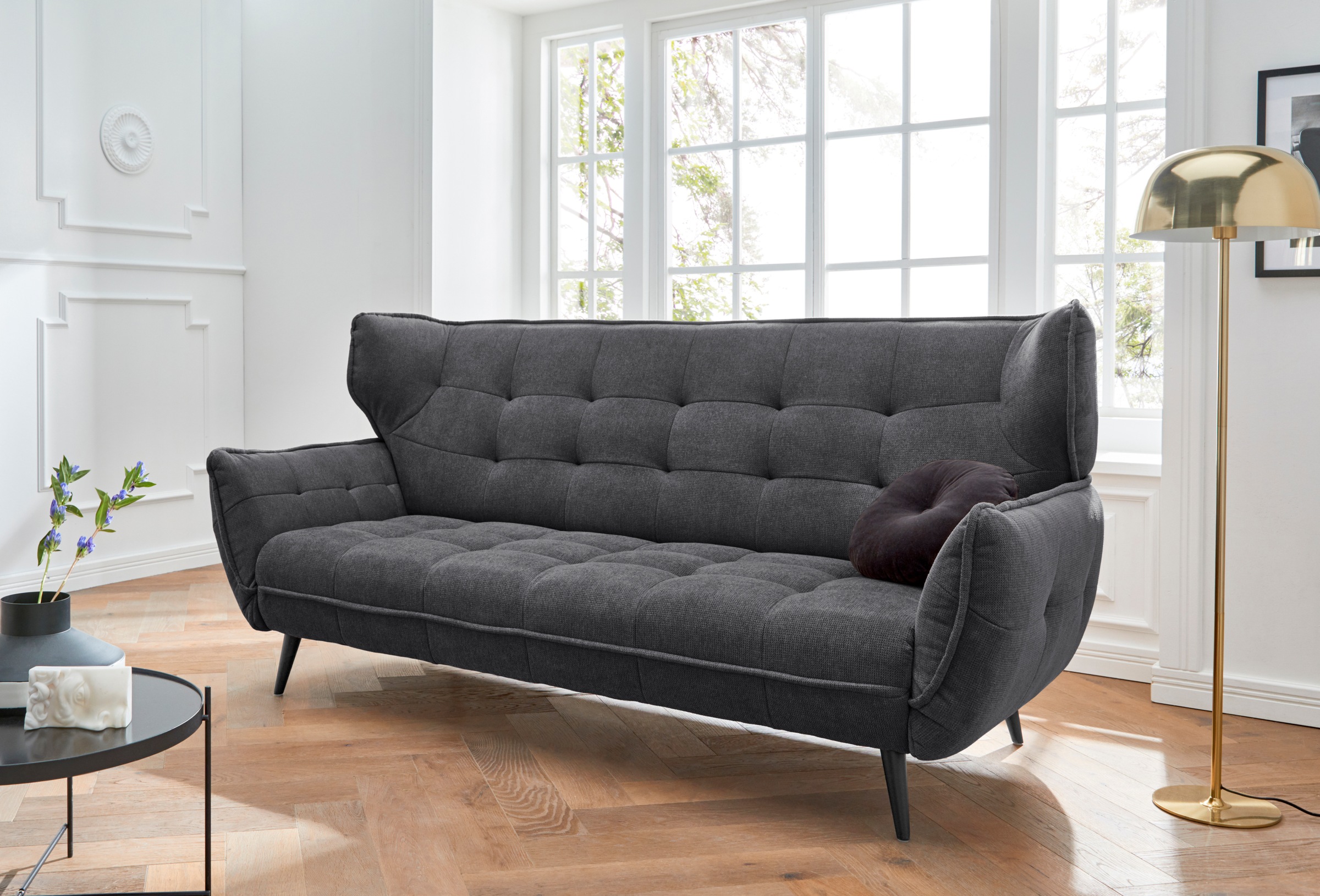 Leonique 3-Sitzer "Ariana", Big-Sofa bzw. stylischer Hochlehner günstig online kaufen