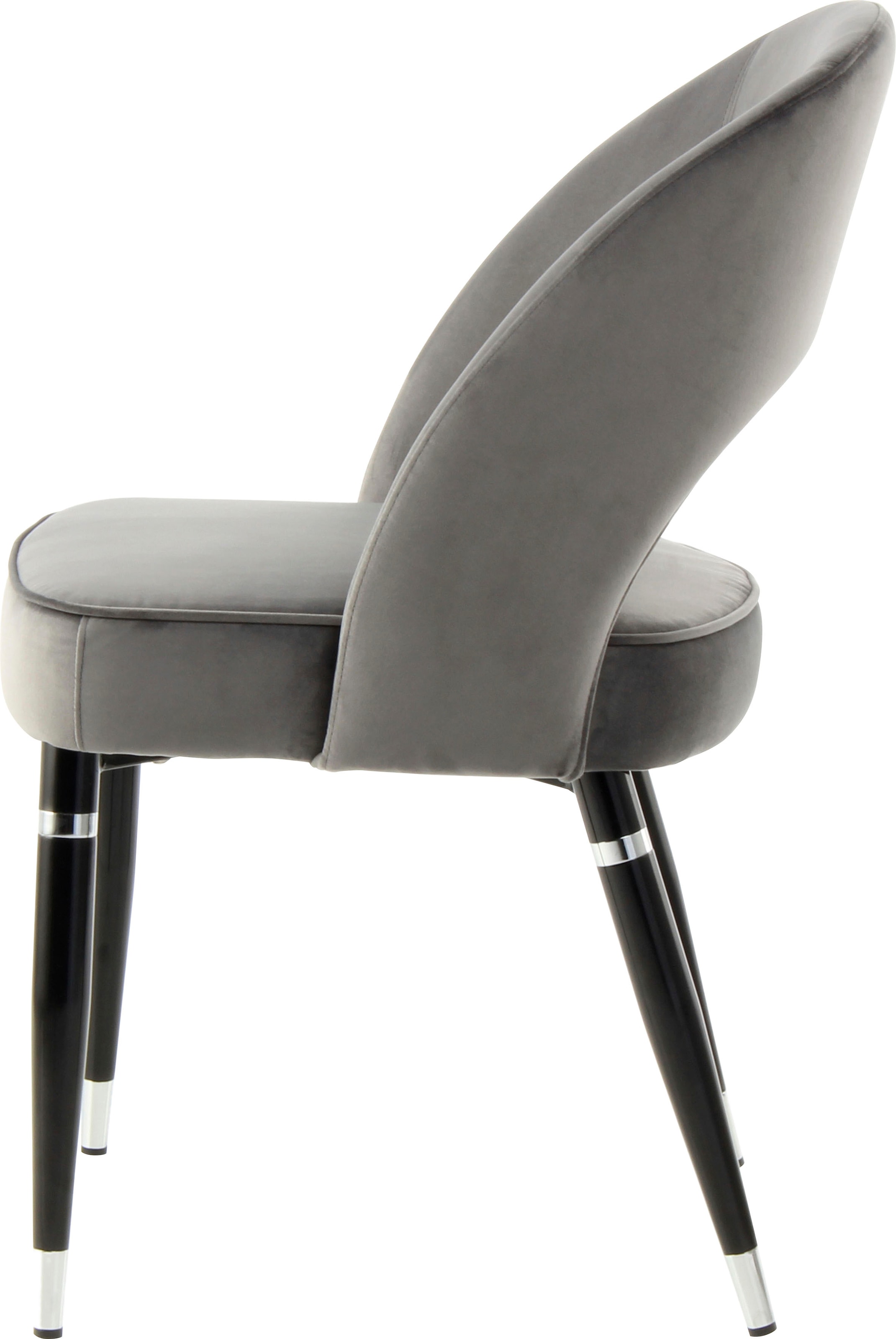 Kayoom Polsterstuhl »Stuhl Courtney 525 2er-Set, 2er-Set Stühle, komfortables Sitzgefühl« (Set) 2 Stk.samtweicher Bezug, modern, weicher Stoffbezug