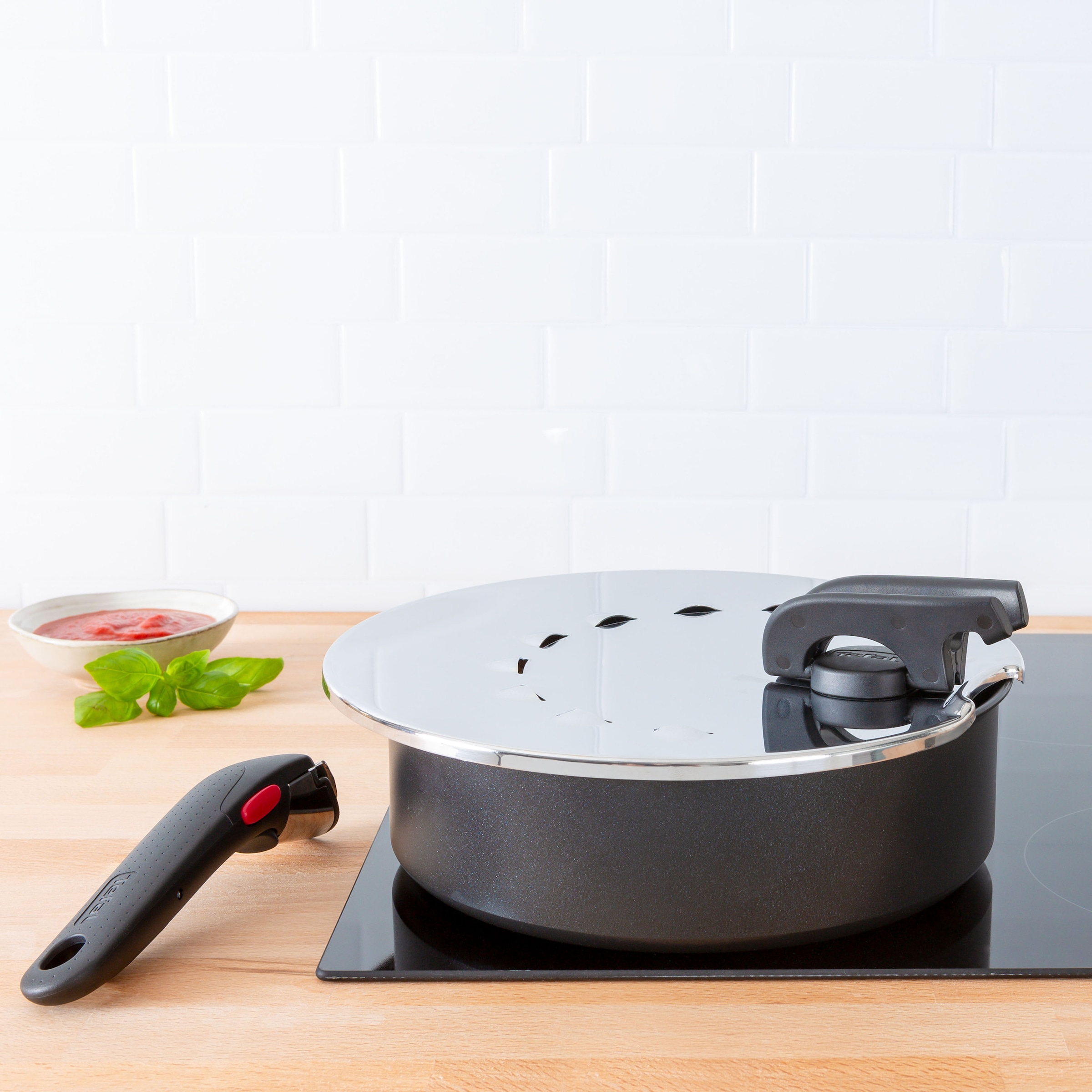 Tefal Universaldeckel »Tefal L98298 Ingenio«, (1 tlg.), 20-28 cm, mit Ingenio Töpfen und Pfannen kompatibel