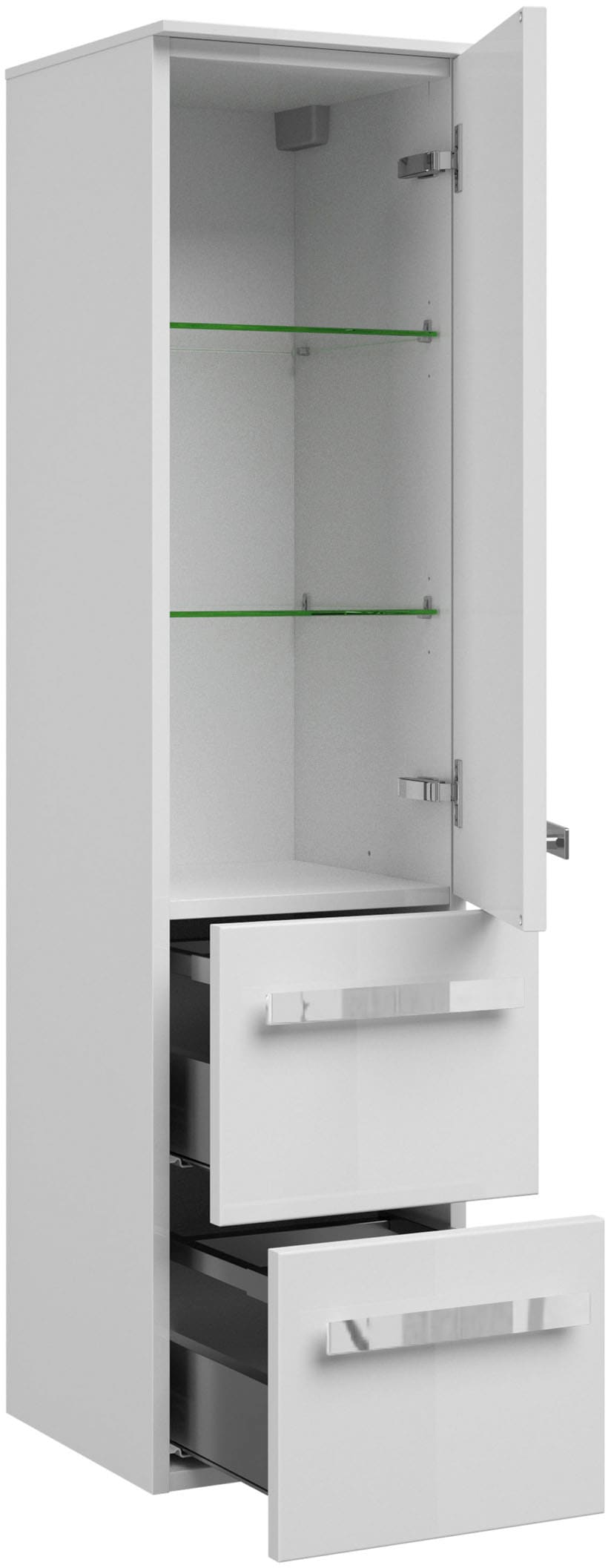 Saphir Badmöbel-Set »Serie 4005«, (Set, 6 St.), Badmöbel-Set Serie 4005, vormontiert, Glaswaschbecken, Spiegelschrank