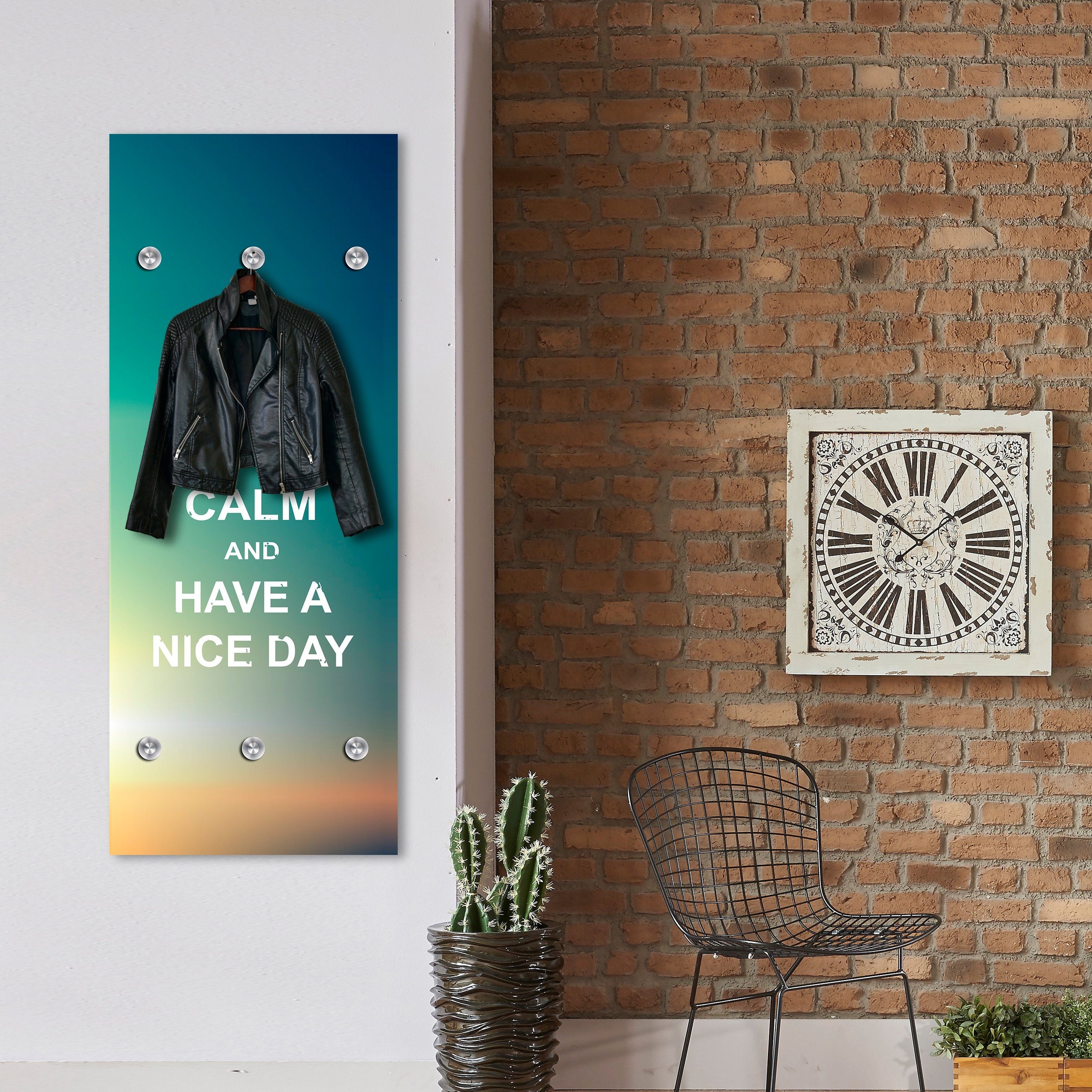 queence Garderobenleiste »Nice Day«, mit 6 Haken, 50 x 120 cm günstig online kaufen