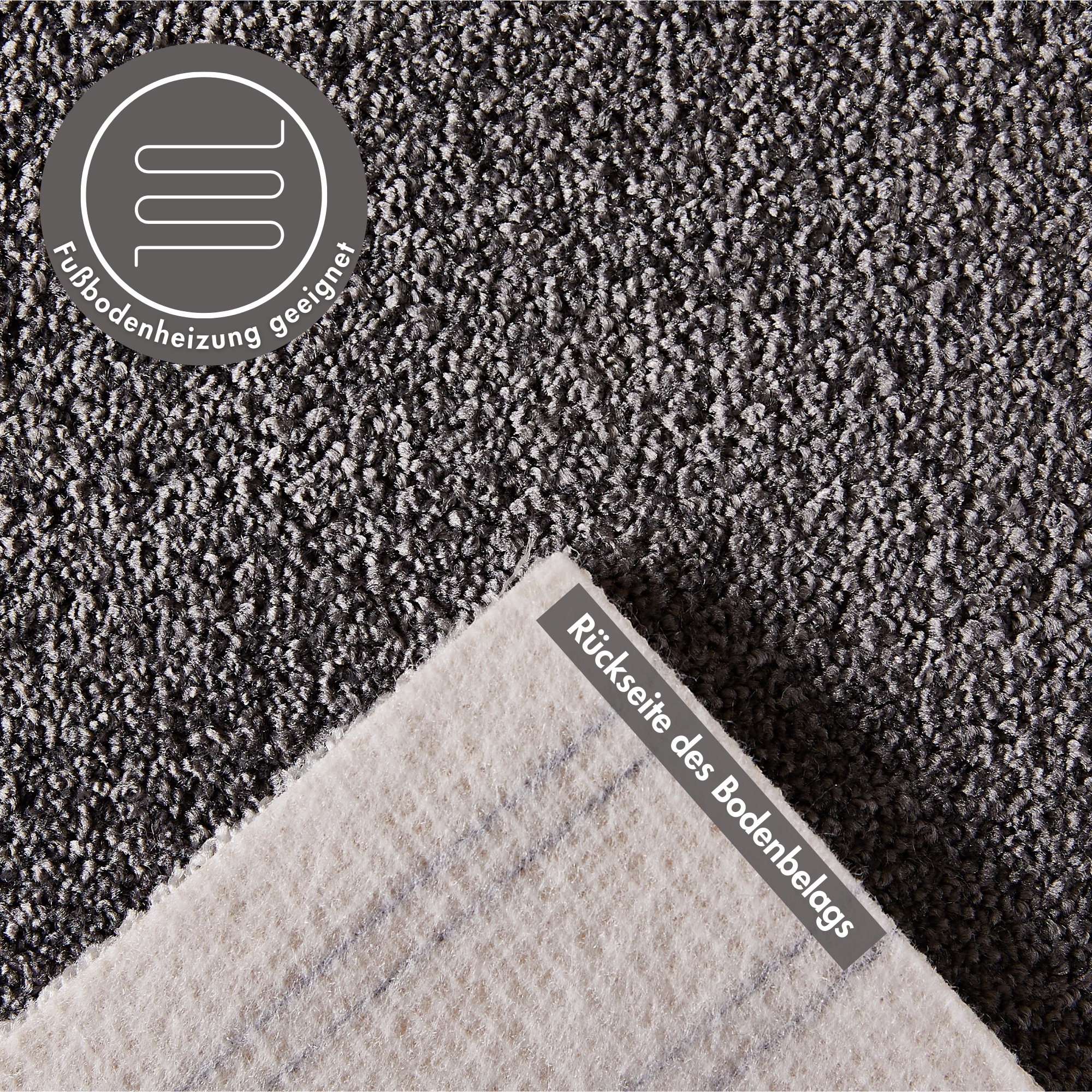 Andiamo Teppichboden »Verona, Velours, Made in Belgium«, rechteckig, 6 mm Höhe, Uni Farben, Breite 400 cm oder 500 cm, strapazierfähig, pflegeleicht