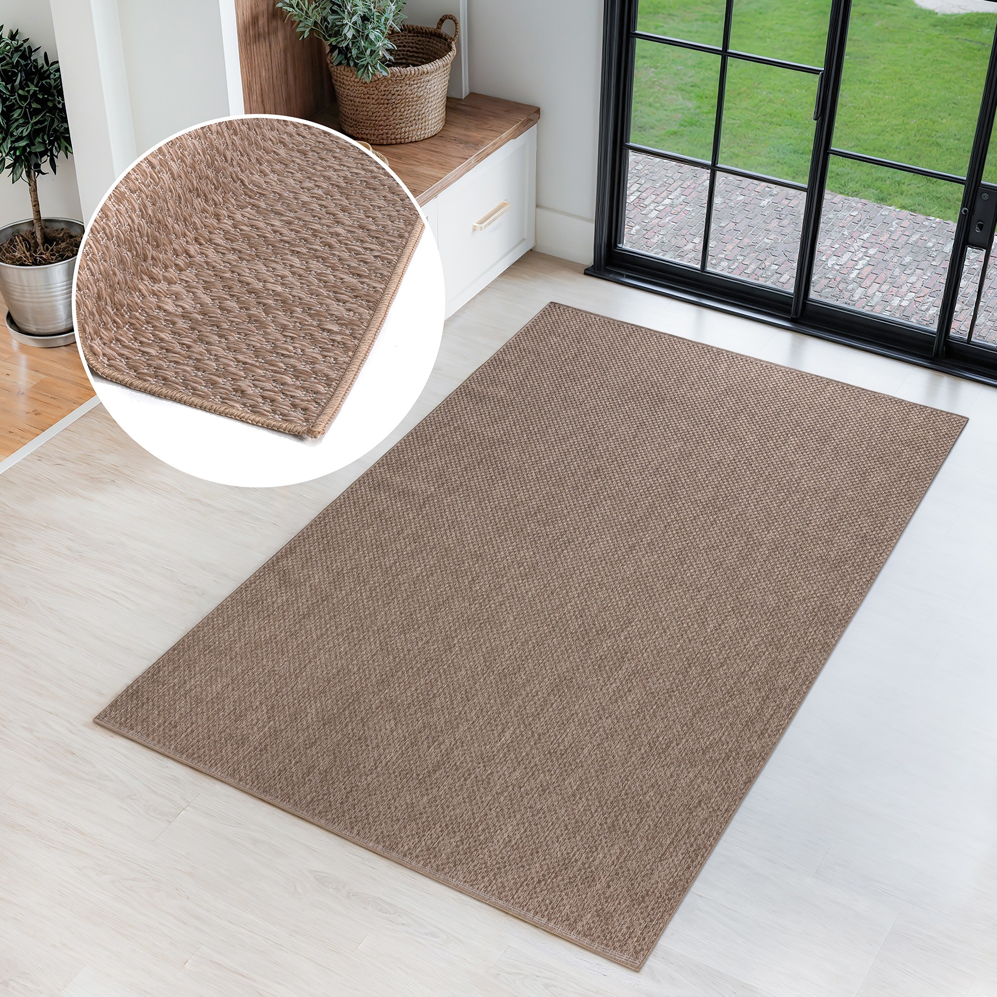 my home Teppich »Rhodos, In-und Outdoor geeignet«, rechteckig, 3 mm Höhe, S günstig online kaufen