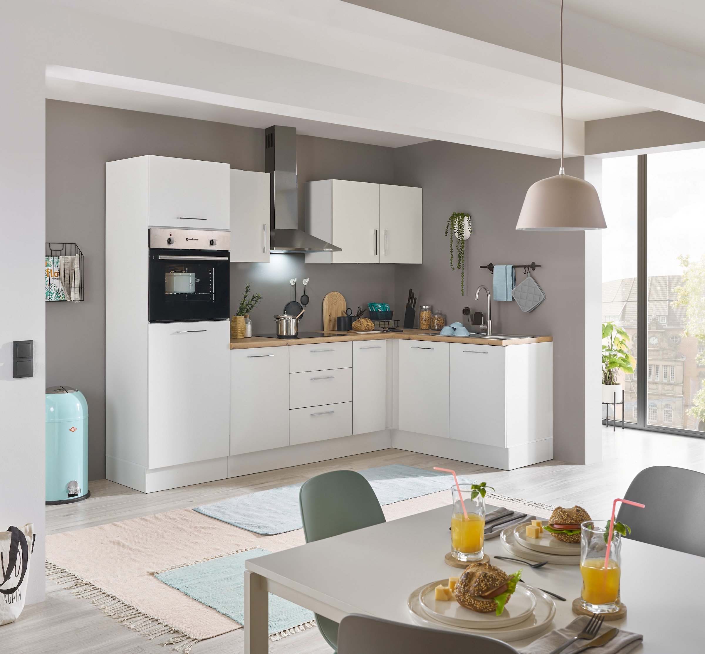 BASIC by Balculina Winkelküche »Turin«, Stellbreite 270x175 cm, wahlweise mit E-Geräten