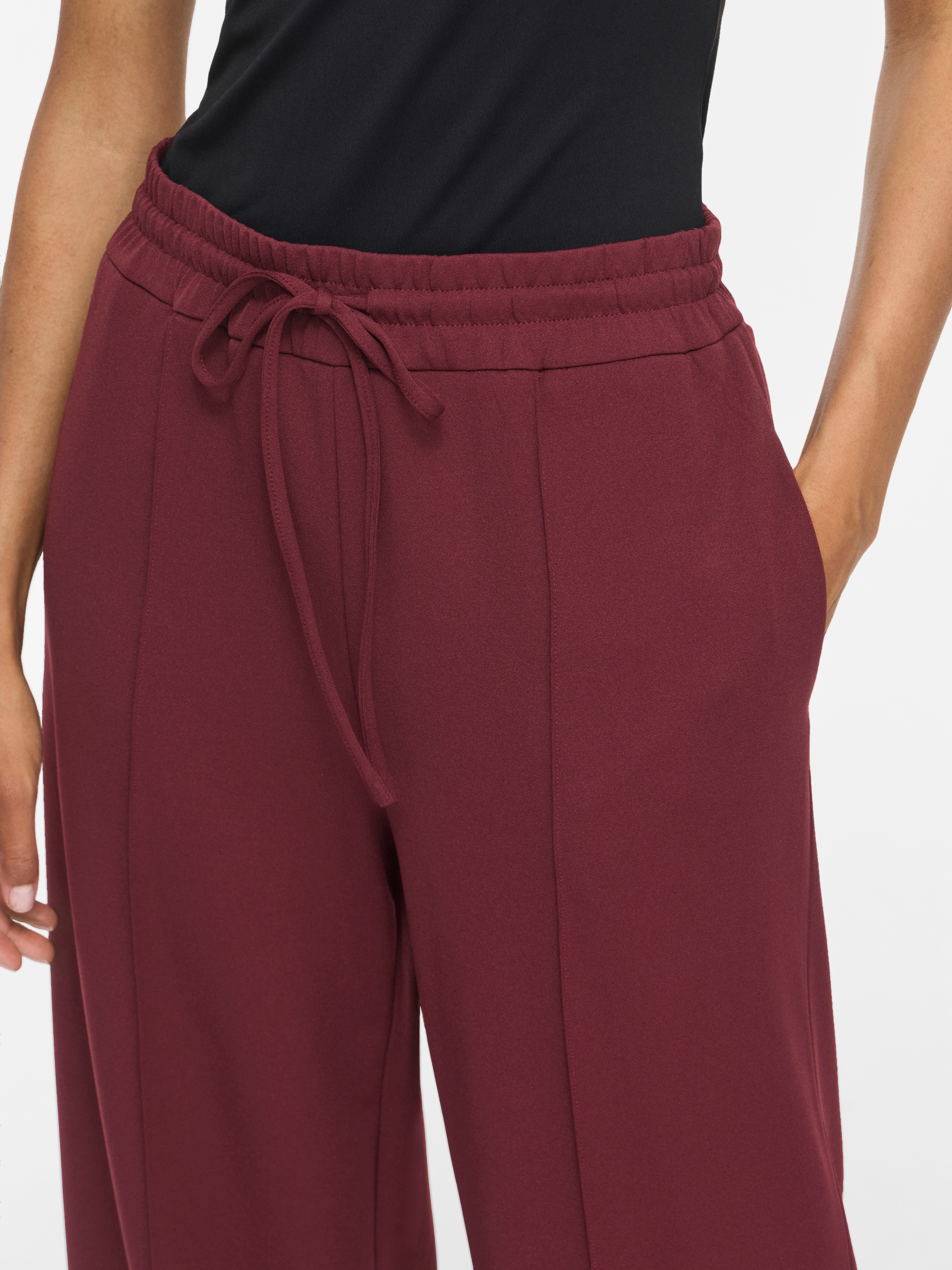 Vila Schlupfhose »VICLUA HW WIDE PANTS-NOOS«  Materialmix