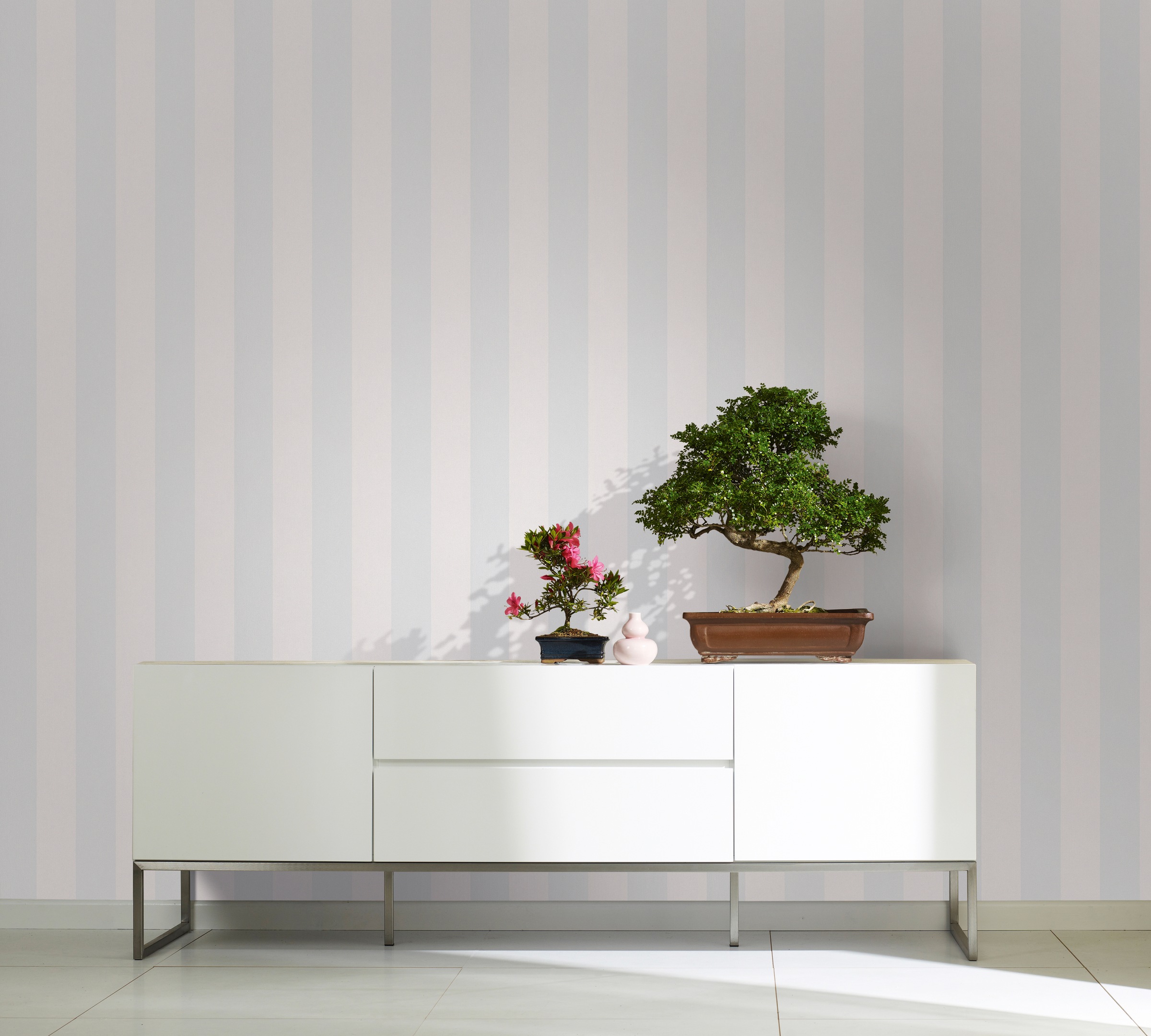 Novamur Vliestapete, gestreift, moderne Tapete für Wohnzimmer Schlafzimmer Küche