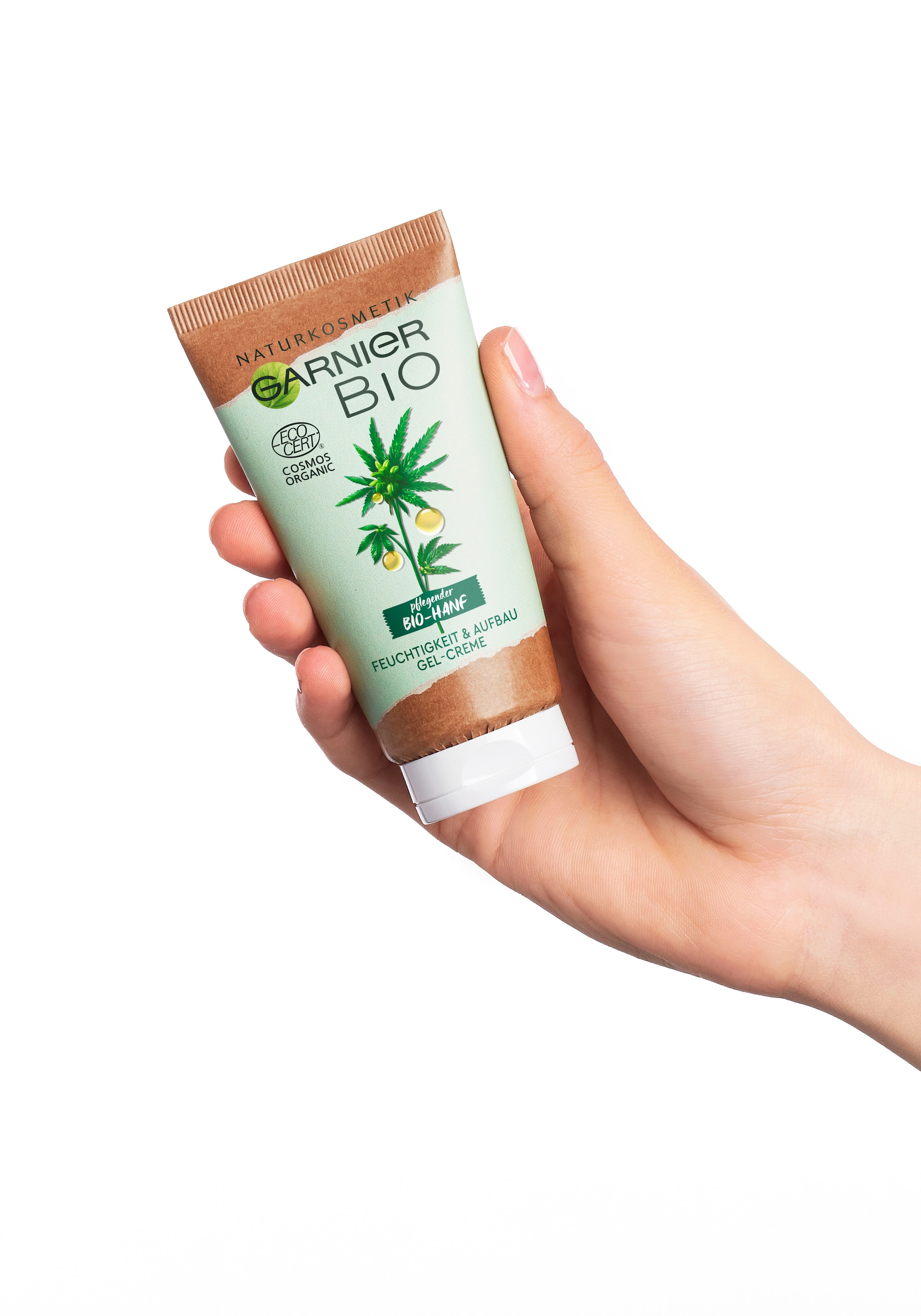 GARNIER Feuchtigkeitscreme »Bio-Hanf Feuchtigkeit & Aufbau Gel-Creme«, mit hoher Wirksamkeit