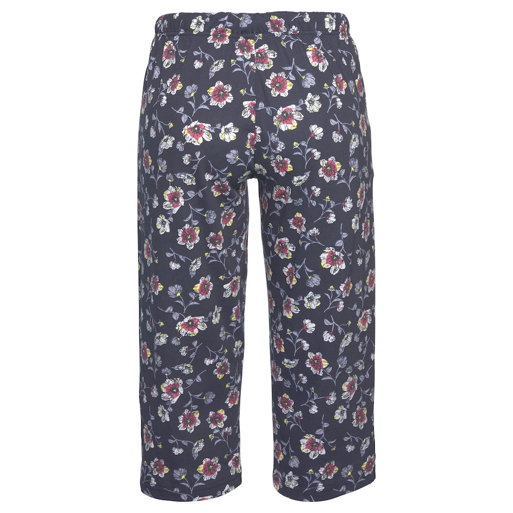 Vivance Dreams Capri-Pyjama, (2 tlg.), mit gemusterter Schlafhose