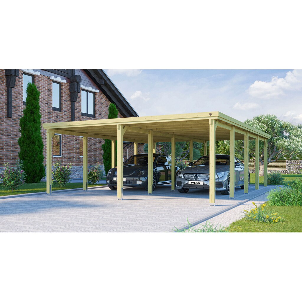 weka Doppelcarport »618 Gr.3«, Holz, 270 cm, braun