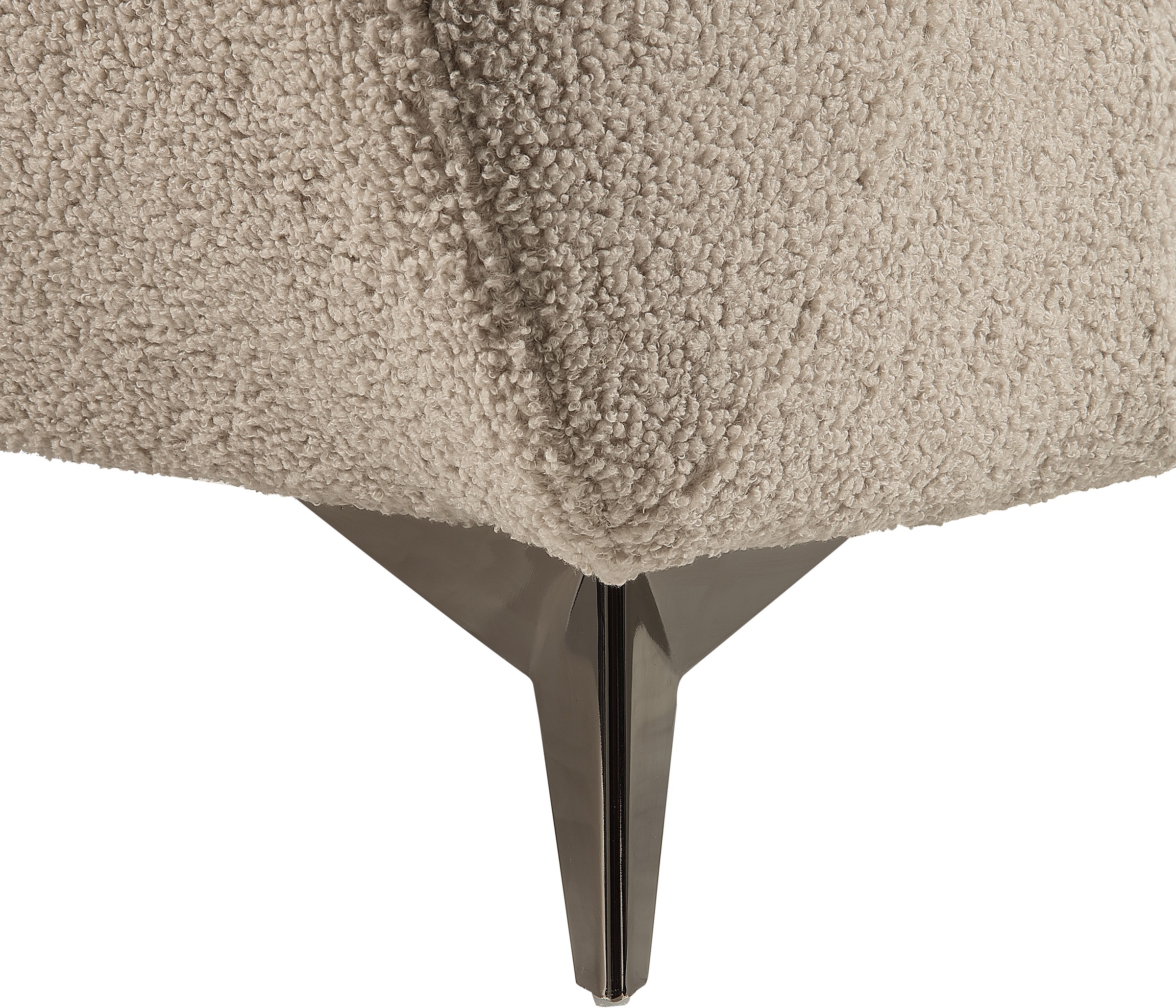 ATLANTIC home collection Sessel »Shawn«, mit Federkern, trendy Bezug mit Teddyoptik