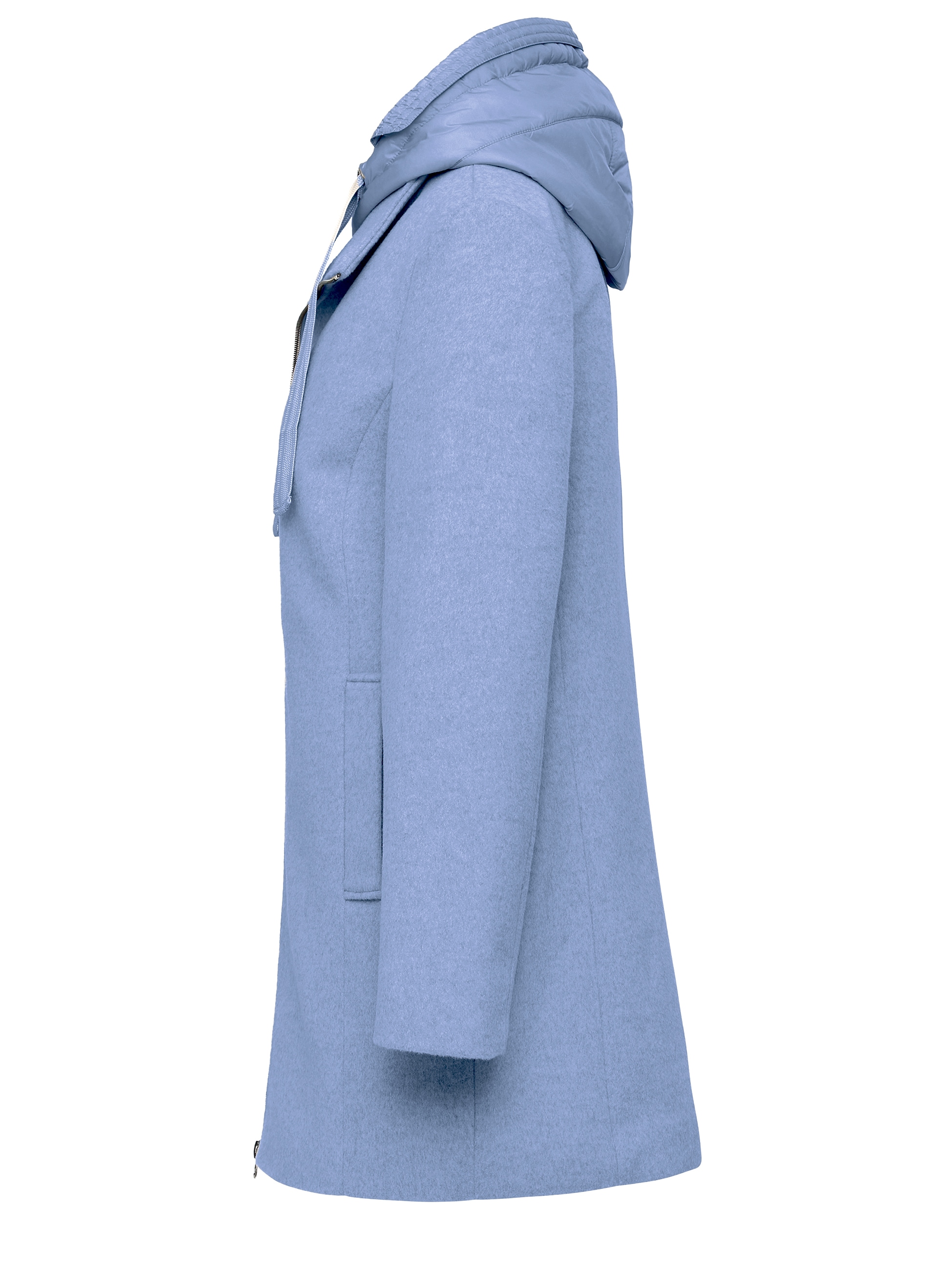 MANISA Wolljacke mit Kapuze mit herausnehmbarer Kapuze