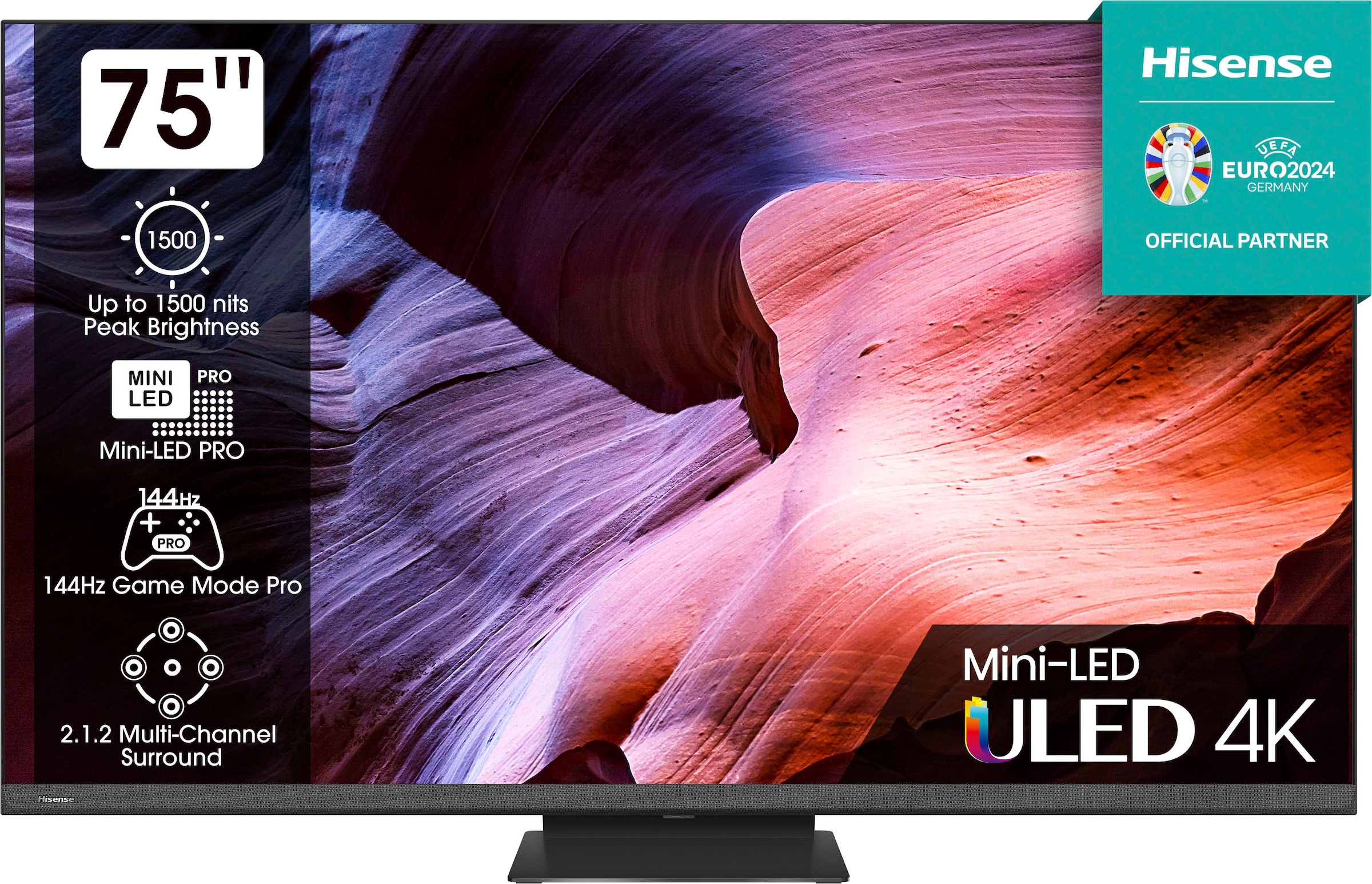 Hisense Mini-LED-Fernseher »75U8KQ«, 189 cm/75 Zoll, 4K Ultra HD, Smart-TV