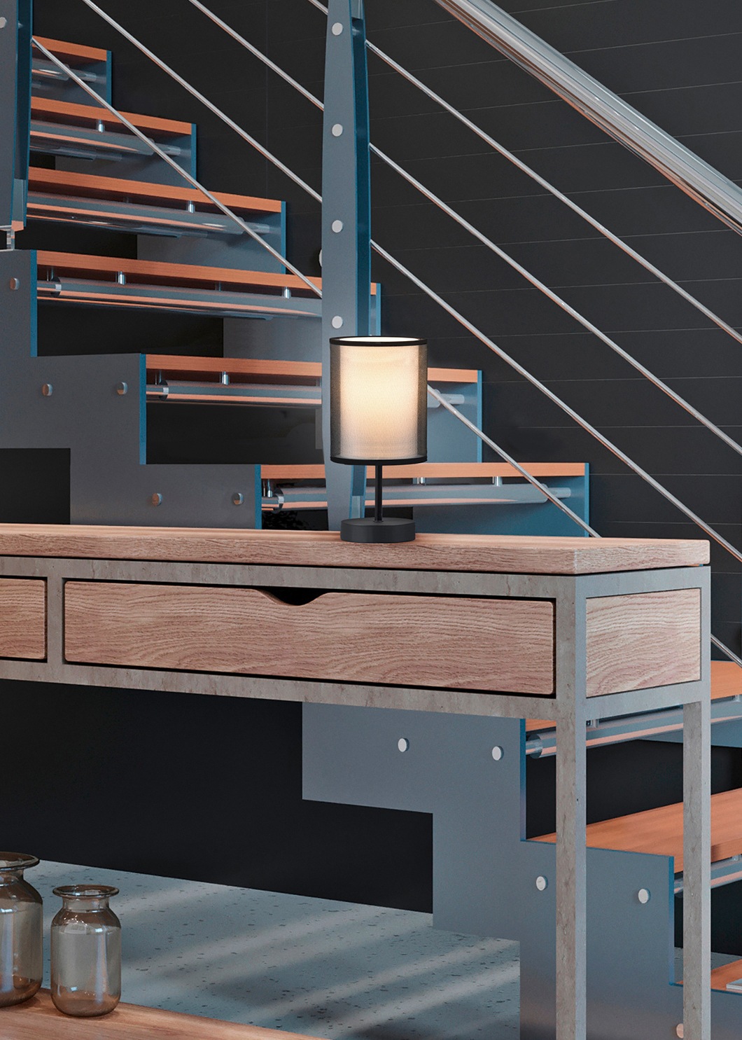 Places of Style Tischleuchte »Liotta«, 1 flammig, Leuchtmittel E14   Leucht günstig online kaufen