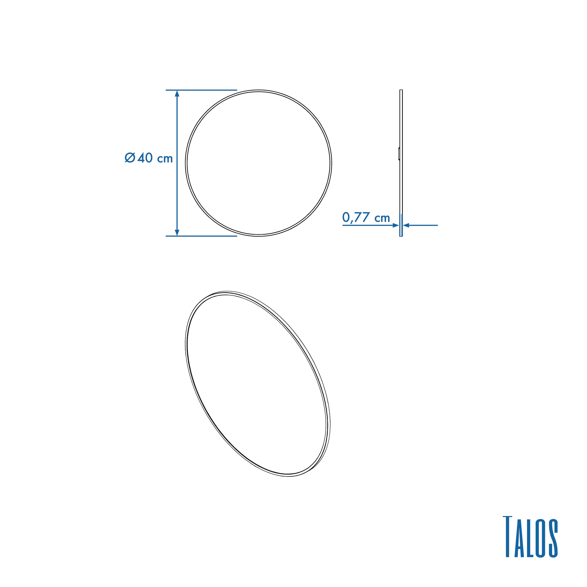 Talos Badspiegel »Picasso«, hochwertiger Aluminiumrahmen