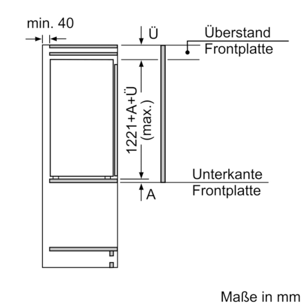 NEFF Einbaukühlschrank »KI1411SE0«, KI1411SE0, 122,5 cm hoch, 56 cm breit